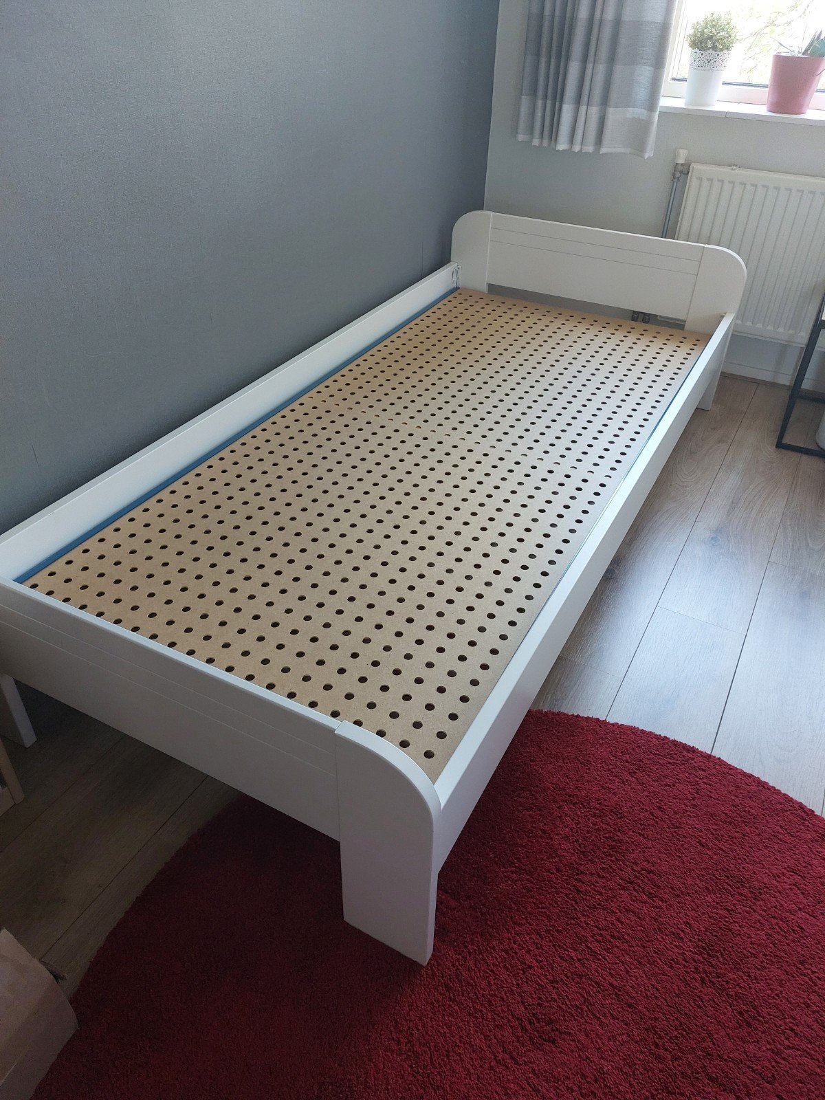 Eenpersoonsbed wit, Ophalen, Gebruikt, 90 cm, Eenpersoons
