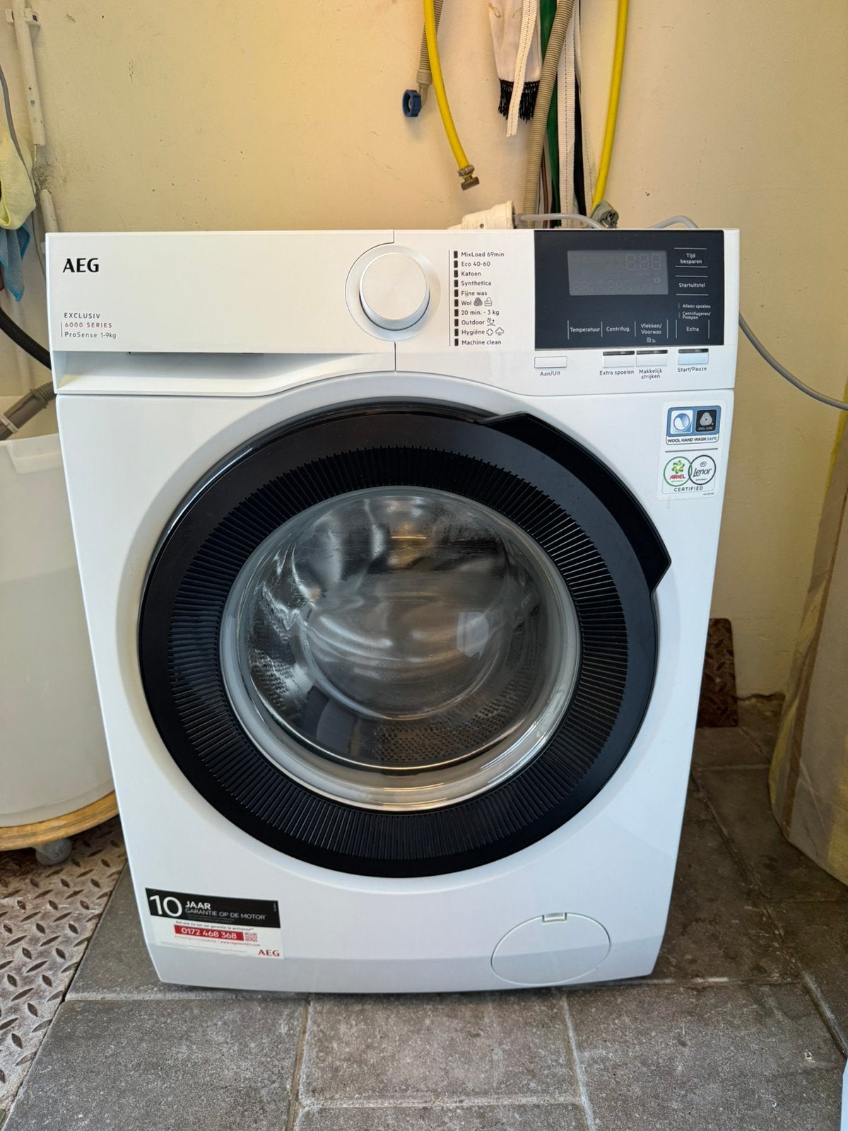 AEG 9KG Wasmachine | Bouwjaar 11-2023 | Zeer Goede Staat, Ophalen, Wit, 50 tot 100 cm, Zo goed als nieuw