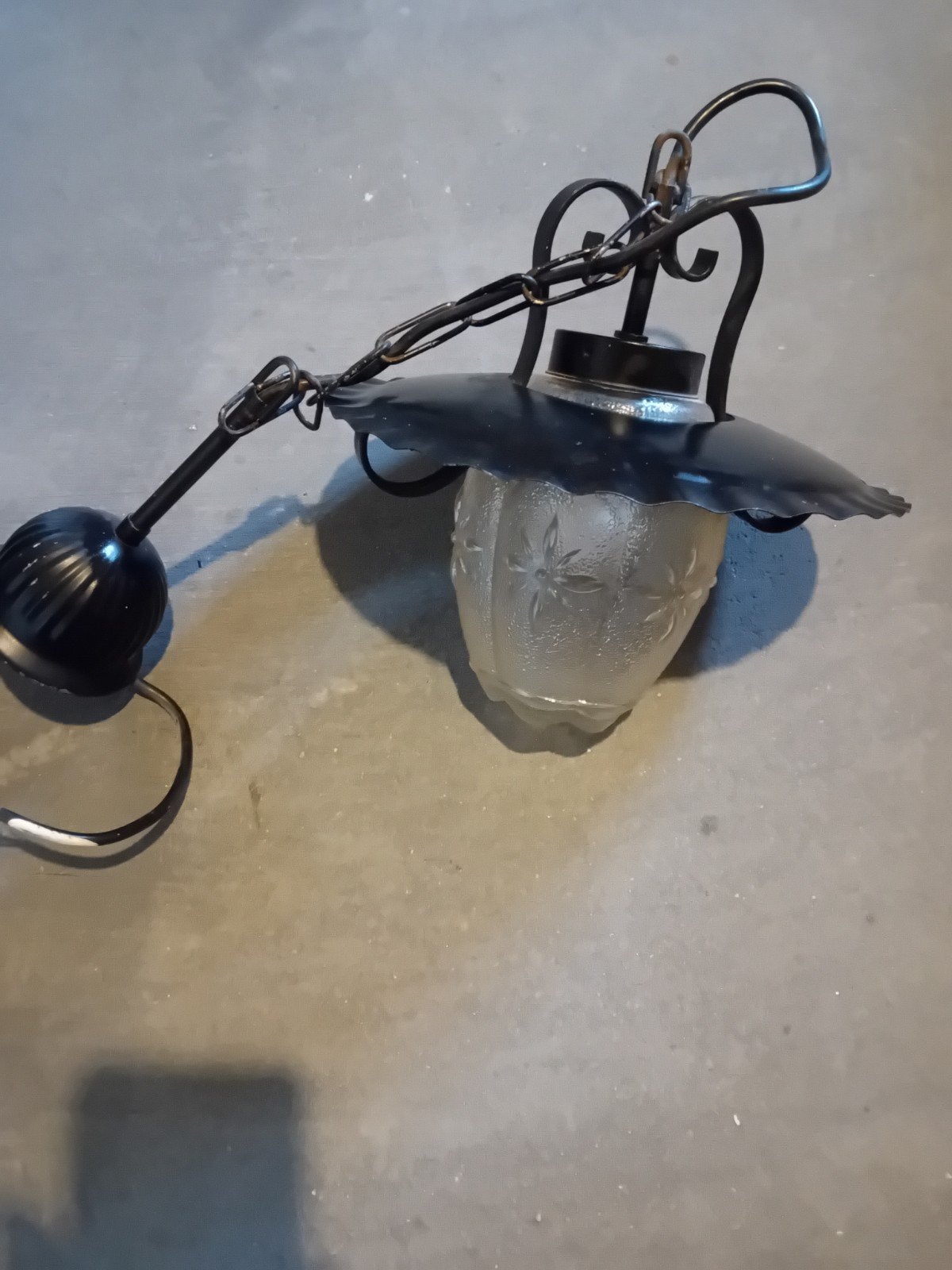 Prachtig vintage/brocant hanglampje, Gebruikt, 50 tot 75 cm, Bricant vintage, Ophalen of Verzenden