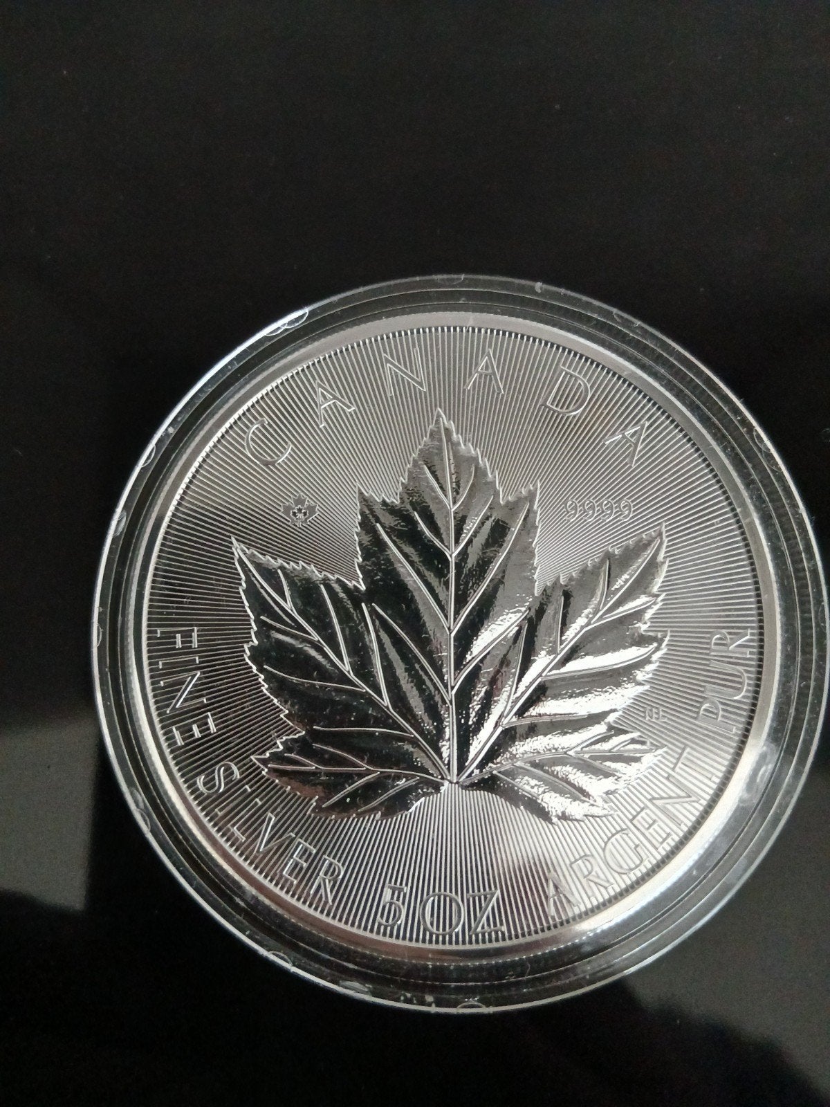 5 troy ouce zilveren maple leaf, Ophalen of Verzenden, Zilver
