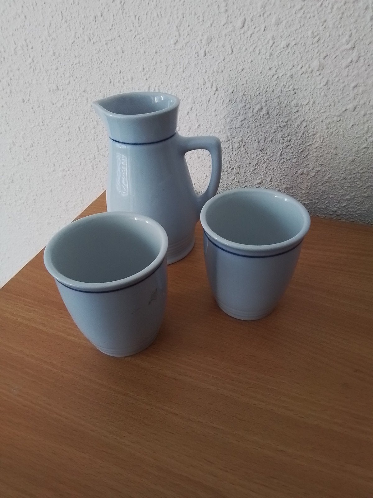 Glühwein kan met 2 mokken - Oostenrijks porselein, Kan, Gebruikt, Overige merken, Ophalen of Verzenden
