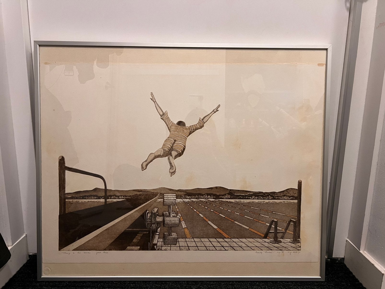 Originele Leentje Linders - “Plunge to the horizon part III”, Ophalen, 67 cm, 82 cm, Gesigneerd