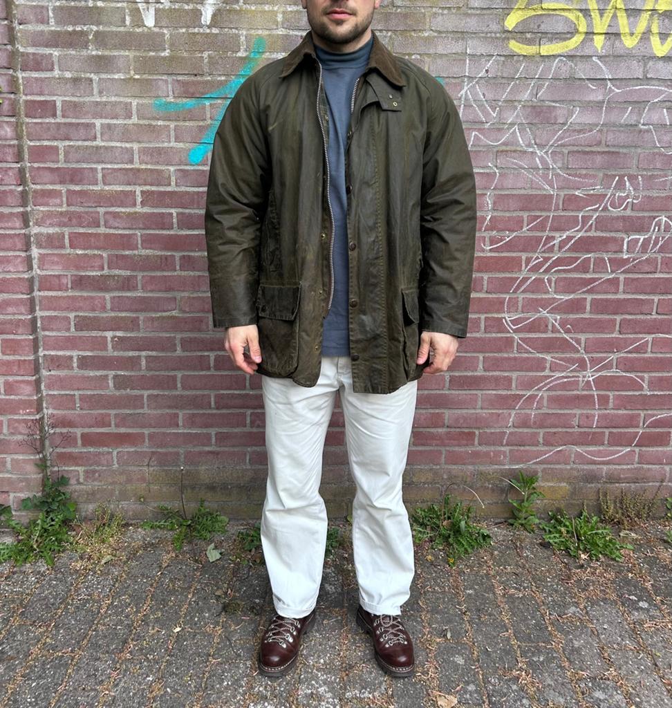 Barbour Beaufort Waxjas Wax Jack Jas Bedale International, Ophalen of Verzenden, Gedragen, Maat 48/50 (M), Groen