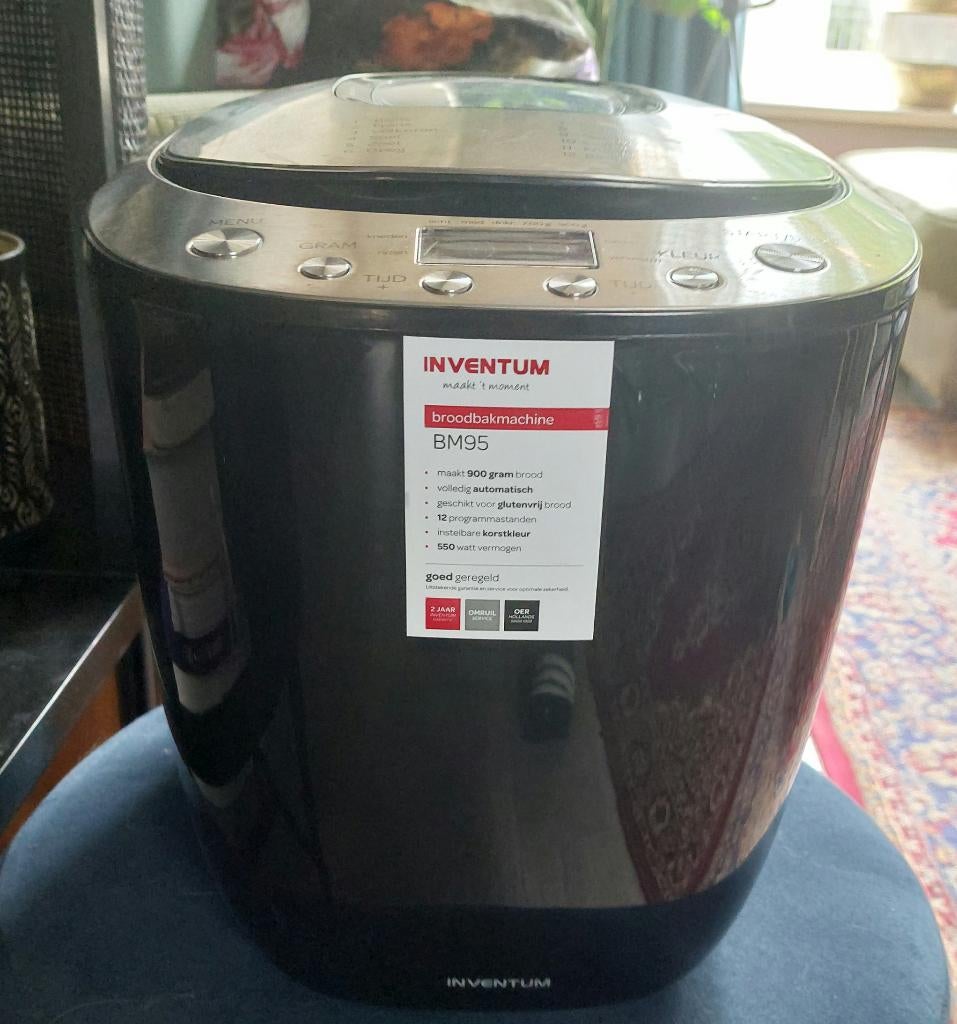 Inventum broodbakmachine, Met timer, 800 tot 1200 gram deeg, Ophalen of Verzenden, Zo goed als nieuw