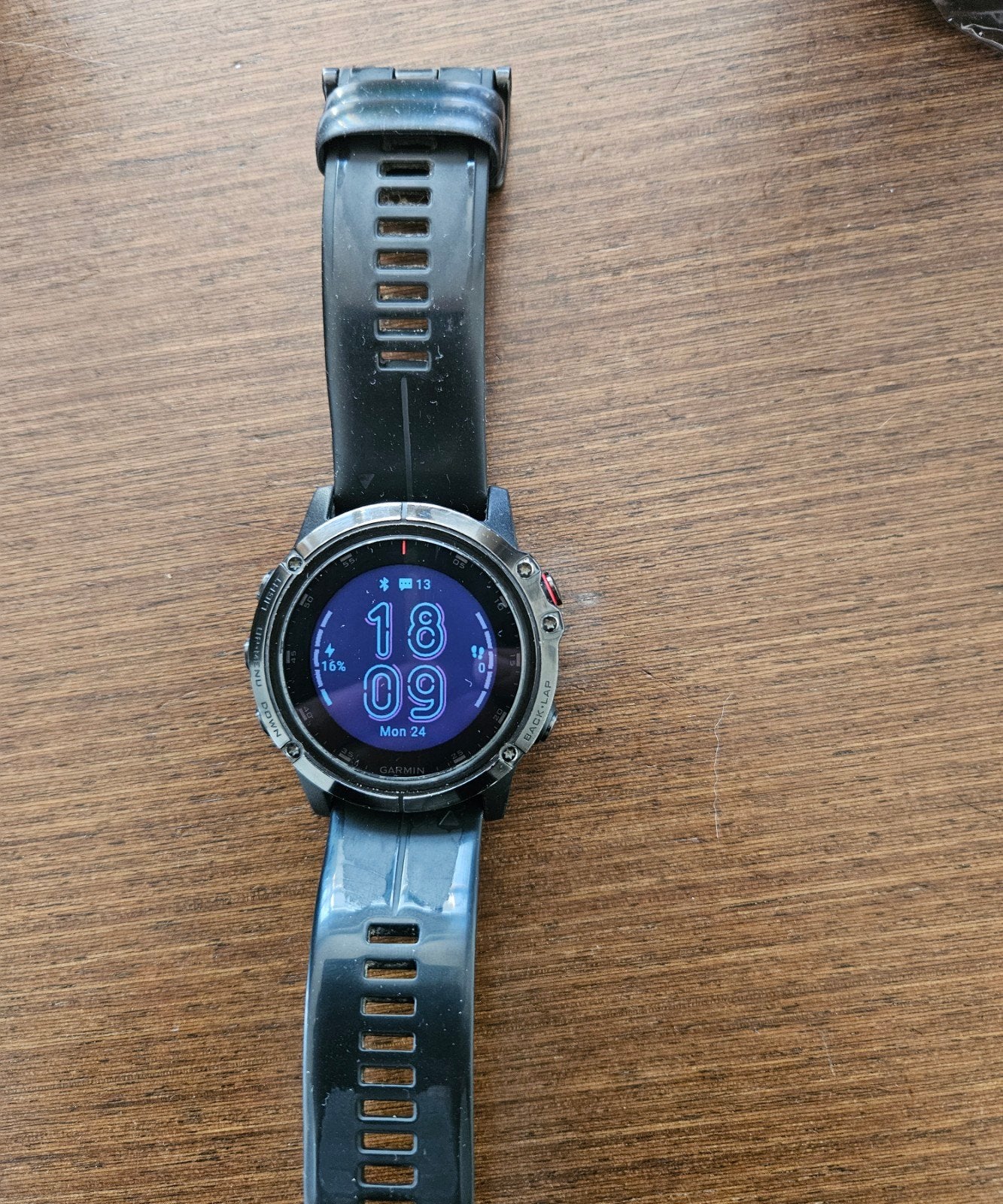 Garmin Fénix 5X Plus Sapphire Edition Multisport GPS Horloge, Gebruikt, Zwart, Garmin, Ophalen of Verzenden