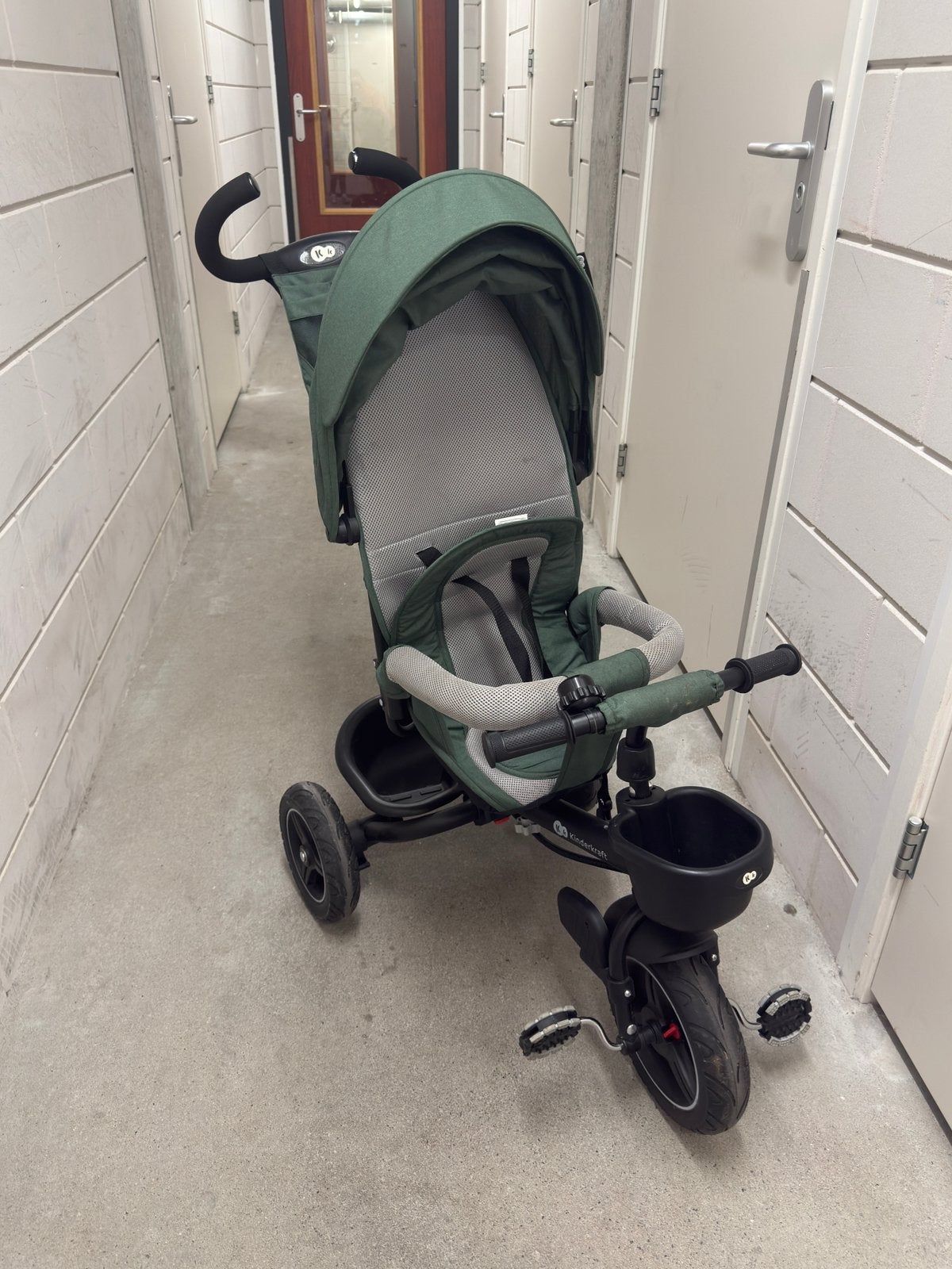 Kinderkraft driewieler Spinster groen 5in1, Fietsen en Brommers, Ophalen of Verzenden, Zo goed als nieuw
