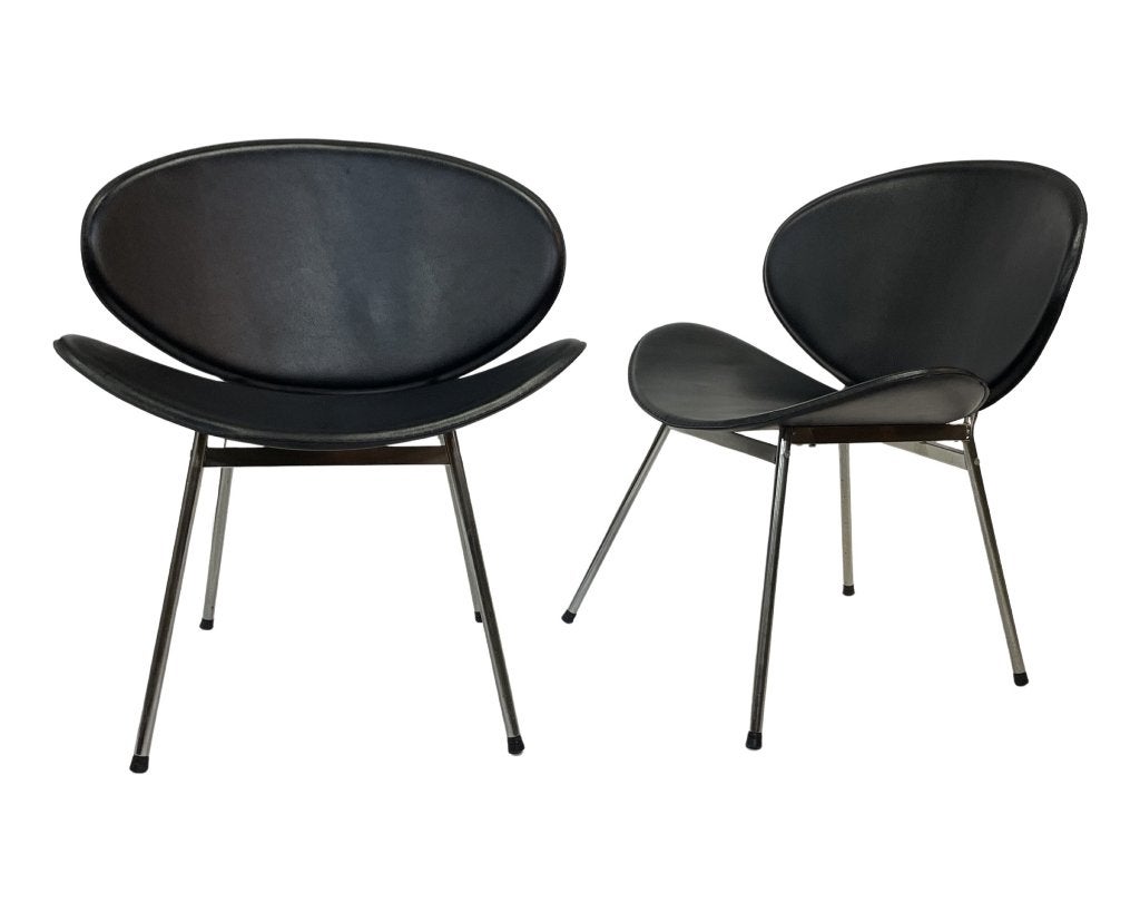 Set Van Vier Vintage Eetkamerstoelen Italië 1990 Design, Ophalen, Vintage stoelen, Bruin, Vintage stoelen
