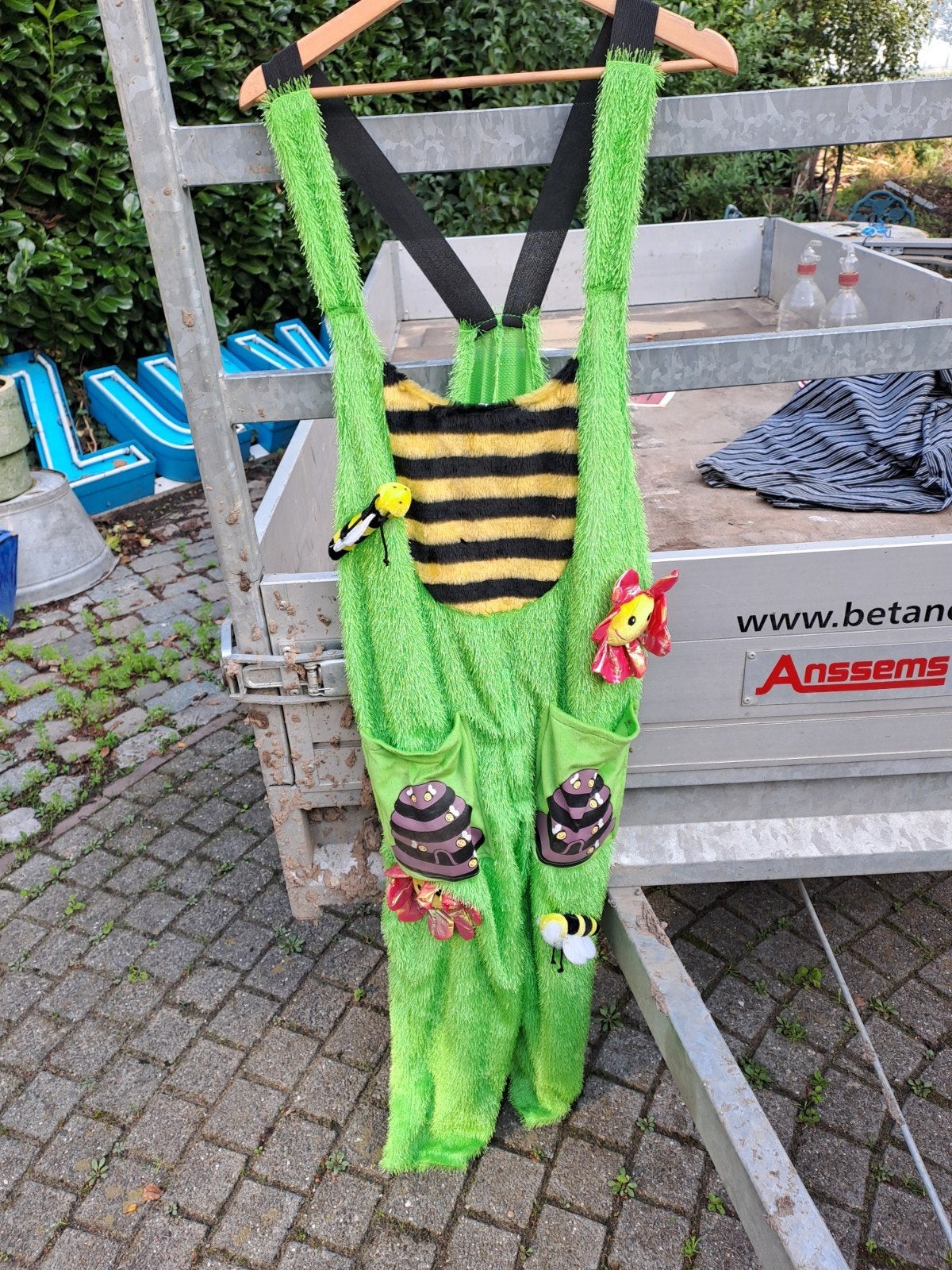 Grappige Groene Bijen Overall - Carnaval/Themafeest, Maat 38/40 (M), Ophalen of Verzenden, Kleding, Gedragen