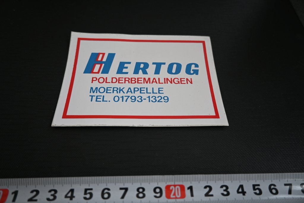 sticker Moerkapelle HERTOG  Poldermalingen 01793-1329, Ophalen, Zo goed als nieuw