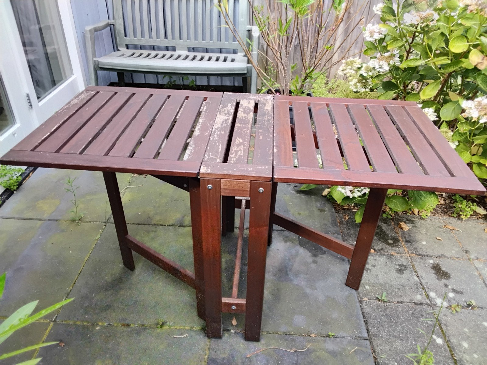 Tuintafel Applaro Ikea inklapbaar, Ophalen, Gebruikt, Rechthoekig, Hout