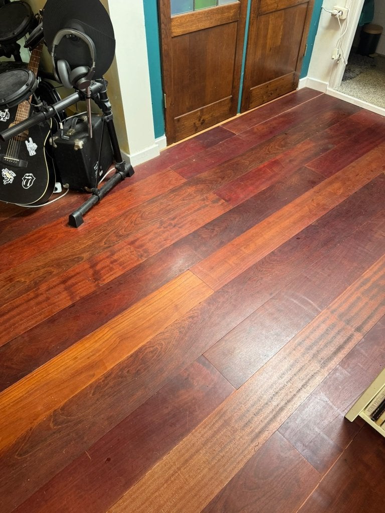 Jatoba massief houten vloerdelen, restpartij, Ophalen, Gebruikt, 10 tot 30 cm, Hout