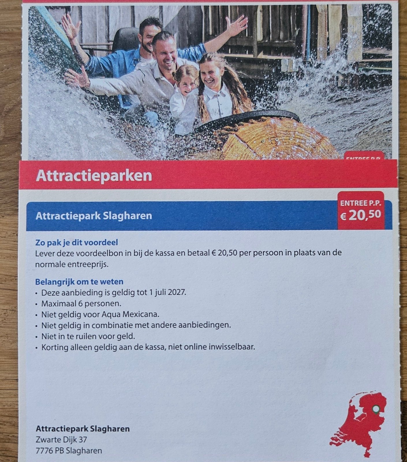 Attractiepark Slagharen. Entree € 20,50 p.p, Tickets en Kaartjes, Recreatie | Pretparken en Attractieparken