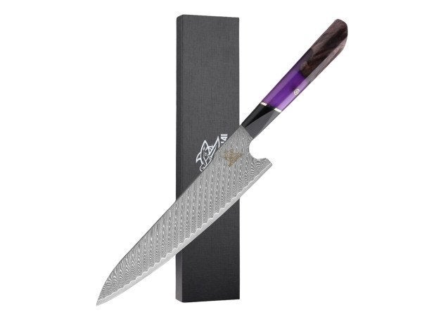 MesserHai Murasaki koksmes 21cm VG10 damast nieuw, Overige typen, Ophalen of Verzenden, Nieuw, Overige merken