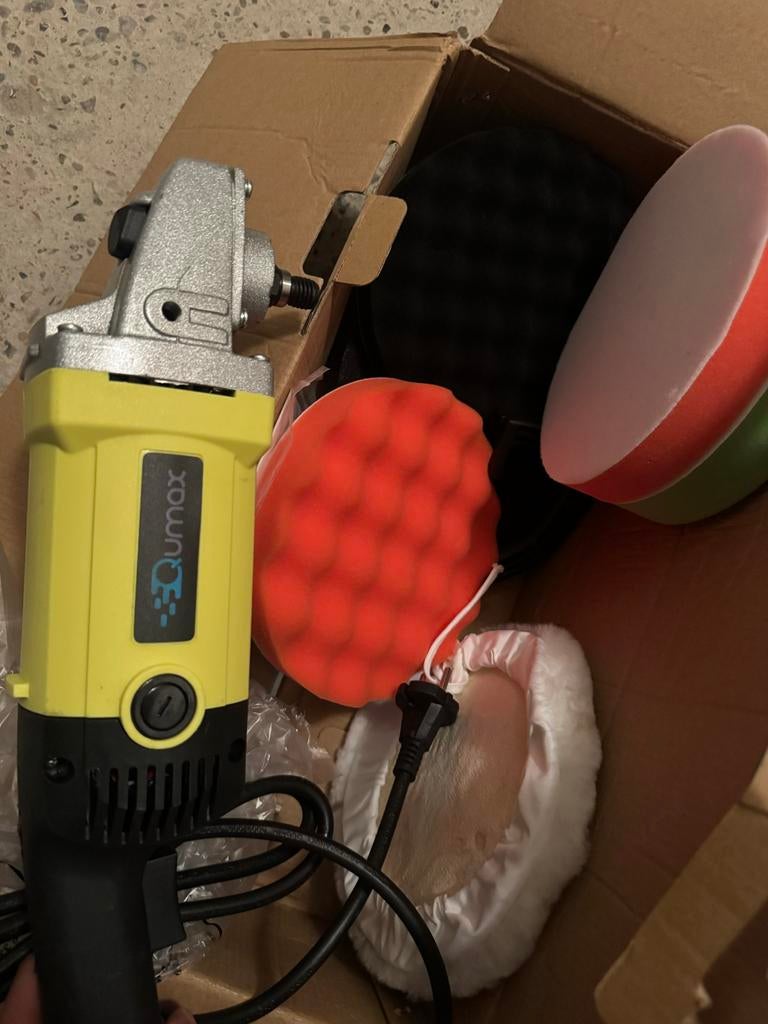 Nieuwe Qumax haakse polijstmachine in doos, Ophalen, Nieuw, Haakse handslijpmachine