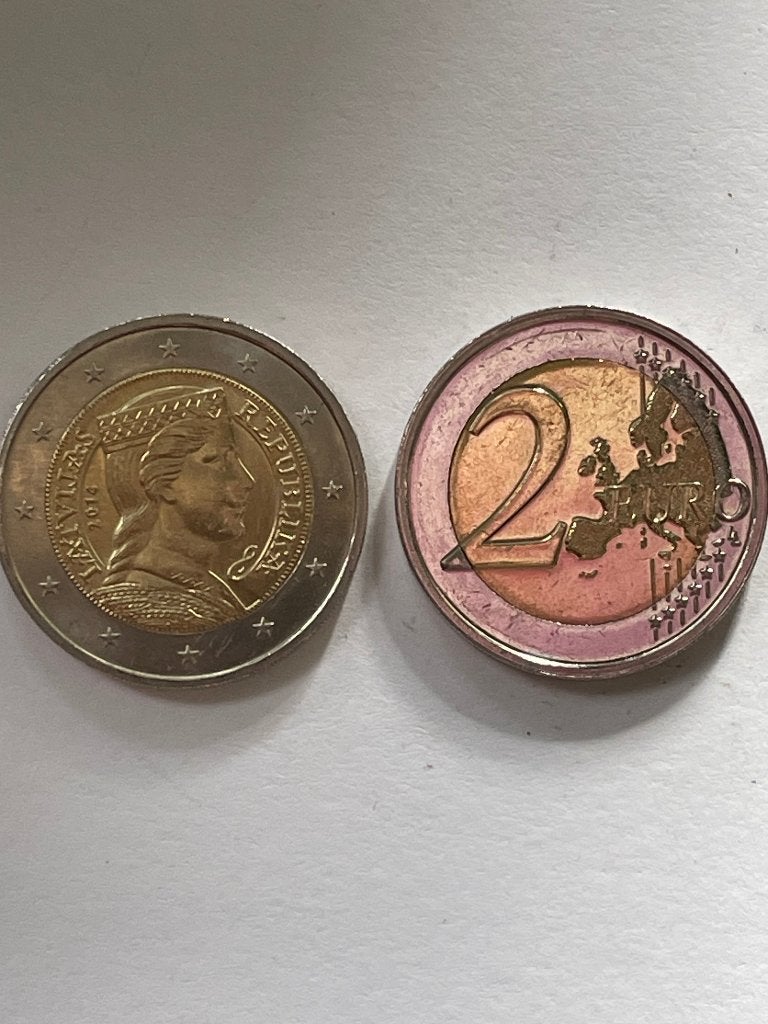 Letland 2 Euro munt 2014, Ophalen of Verzenden, Overige landen, 2 euro, Losse munt