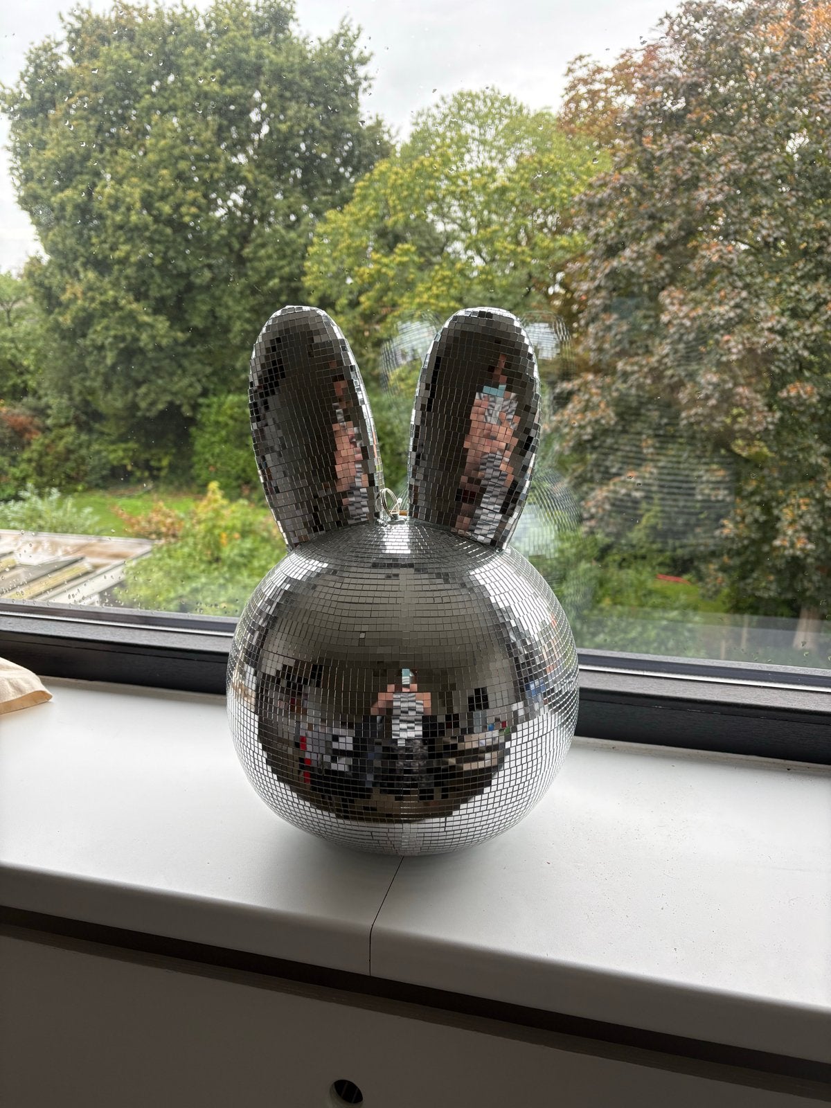 Discobal Konijn Decoratie - Uniek en Glanzend, Nieuw, Ophalen of Verzenden, Zilver, Metaal