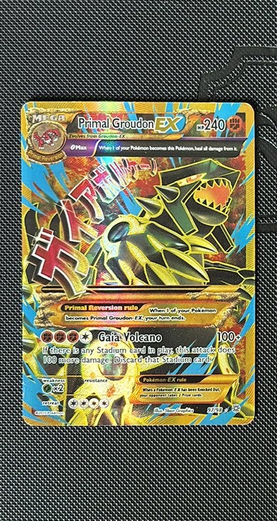 Primal Groudon EX 97, Ophalen of Verzenden, Zo goed als nieuw, Losse kaart, Foil