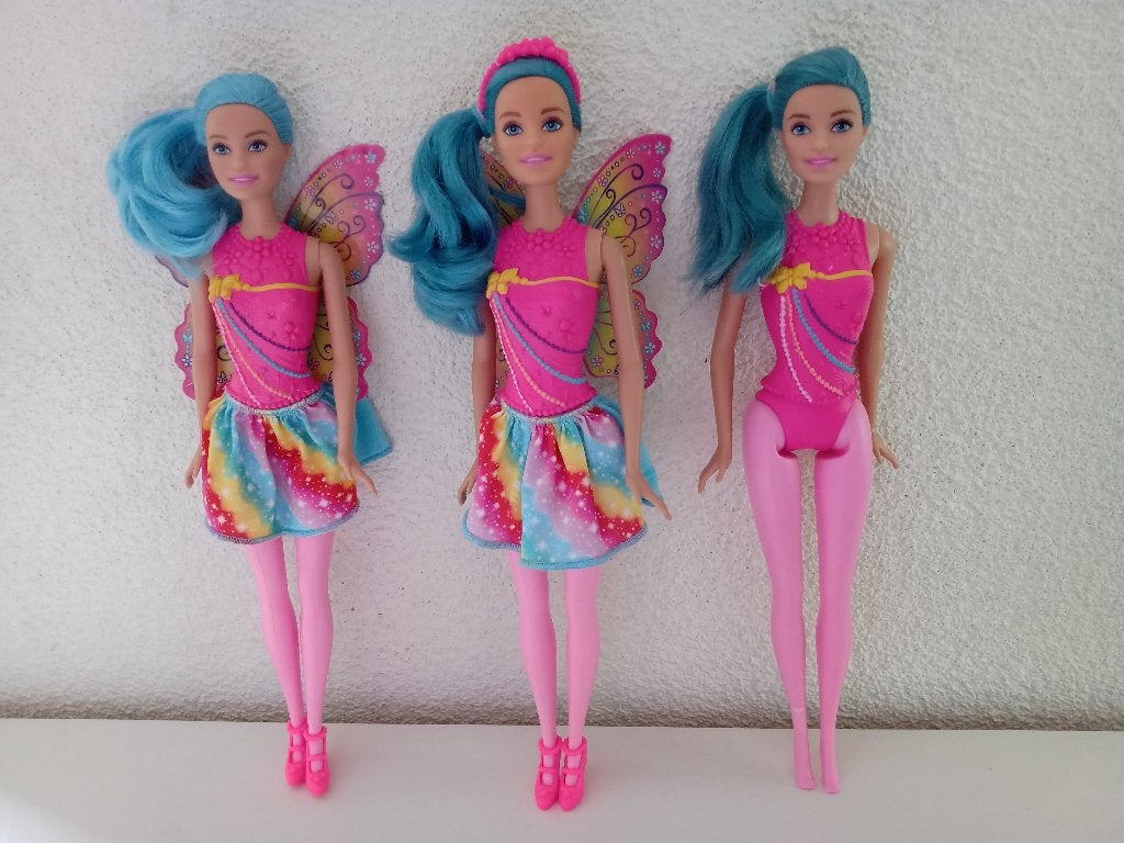 3 Barbie Dreamtopia Poppen Rainbow Cove Fairy DHM56, Ophalen of Verzenden, Gebruikt, Barbie