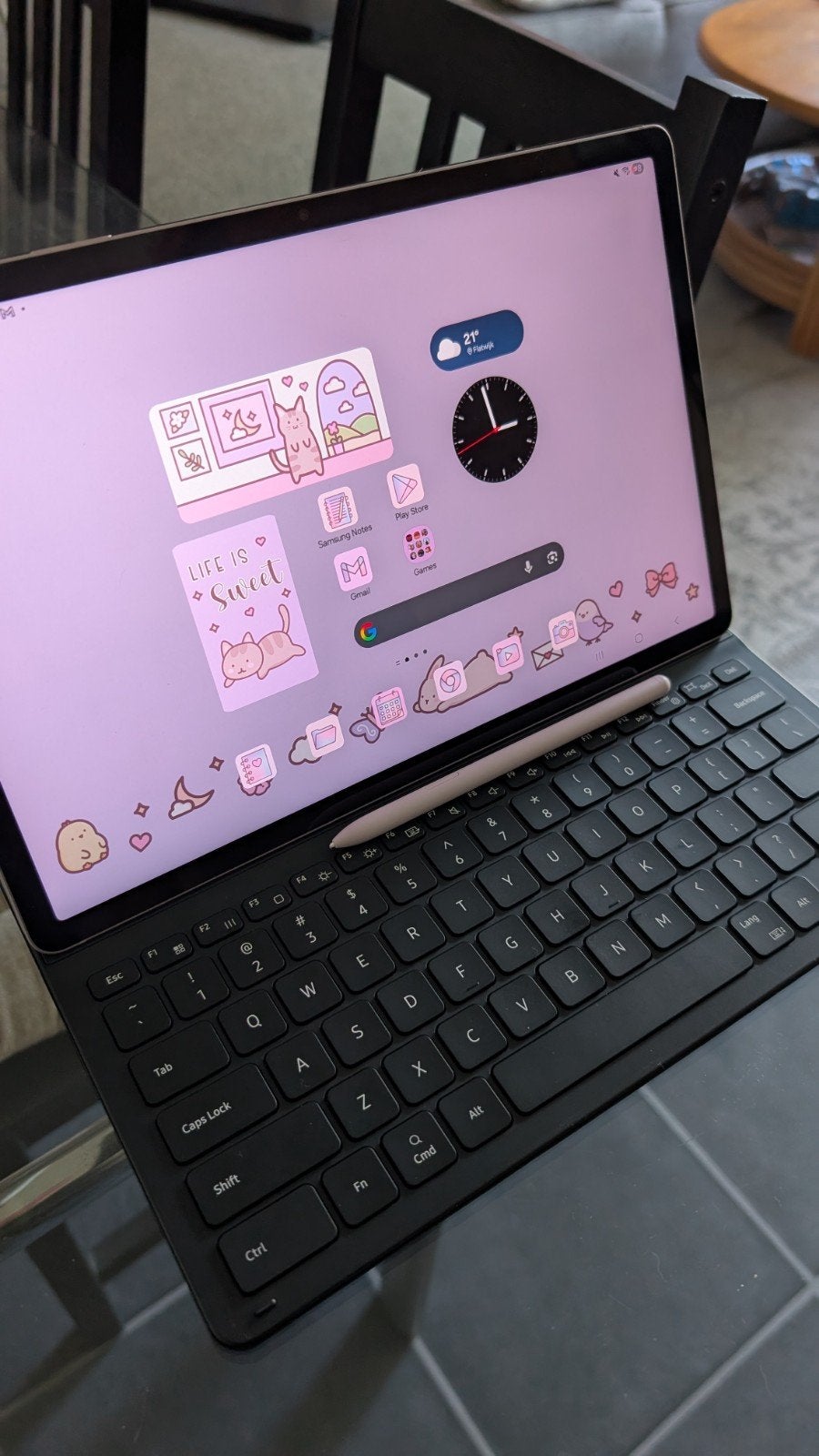 Samsung Galaxy Tab S9 FE+ met S Pen en Toetsenbord, Computers en Software, 13 inch of meer, Galaxy Tab S9 FE+, Ophalen of Verzenden