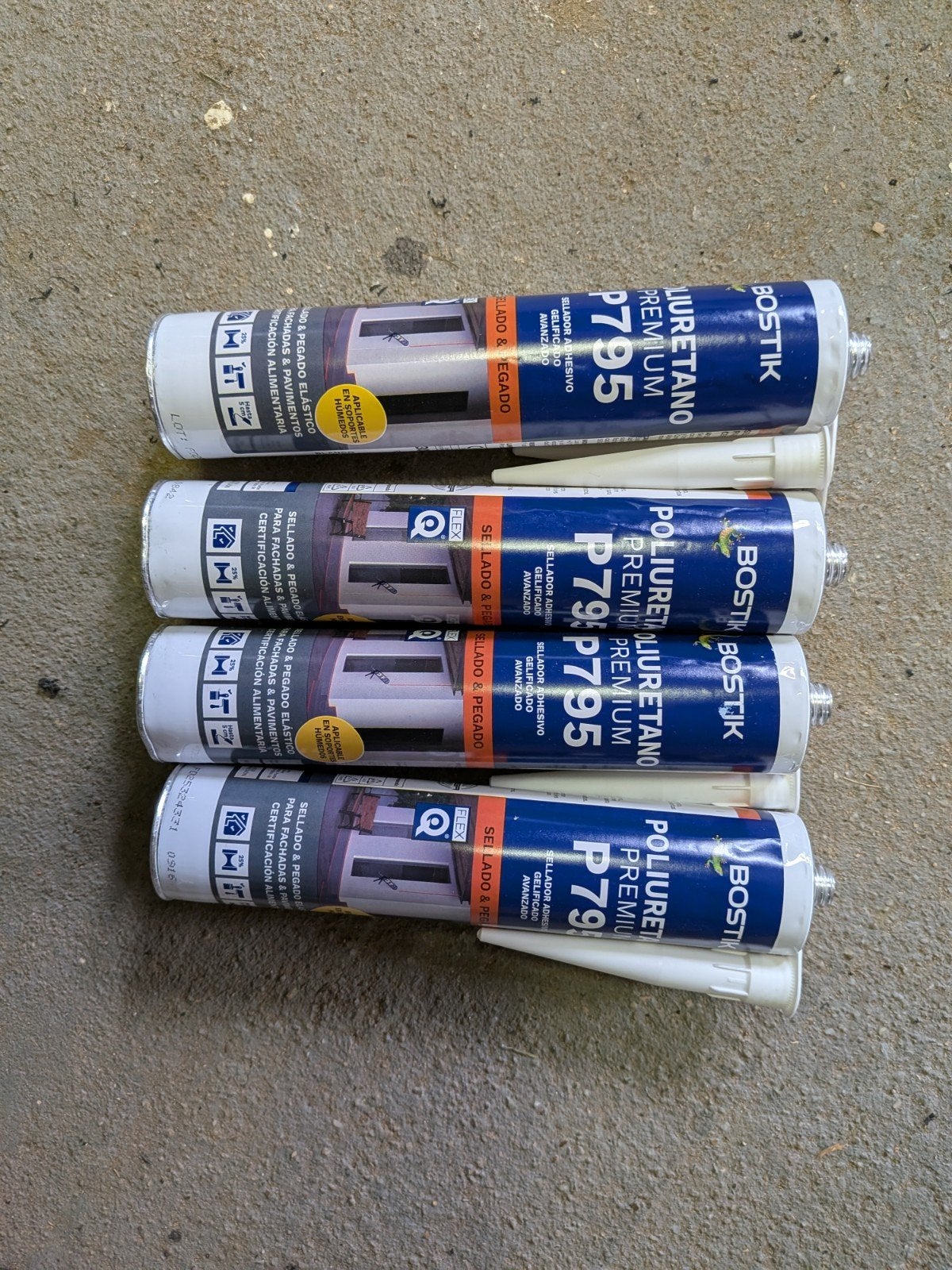 Bostik P795 Polyurethaan Afdichtmiddel - 4 stuks, Ophalen of Verzenden, Nieuw, Wit