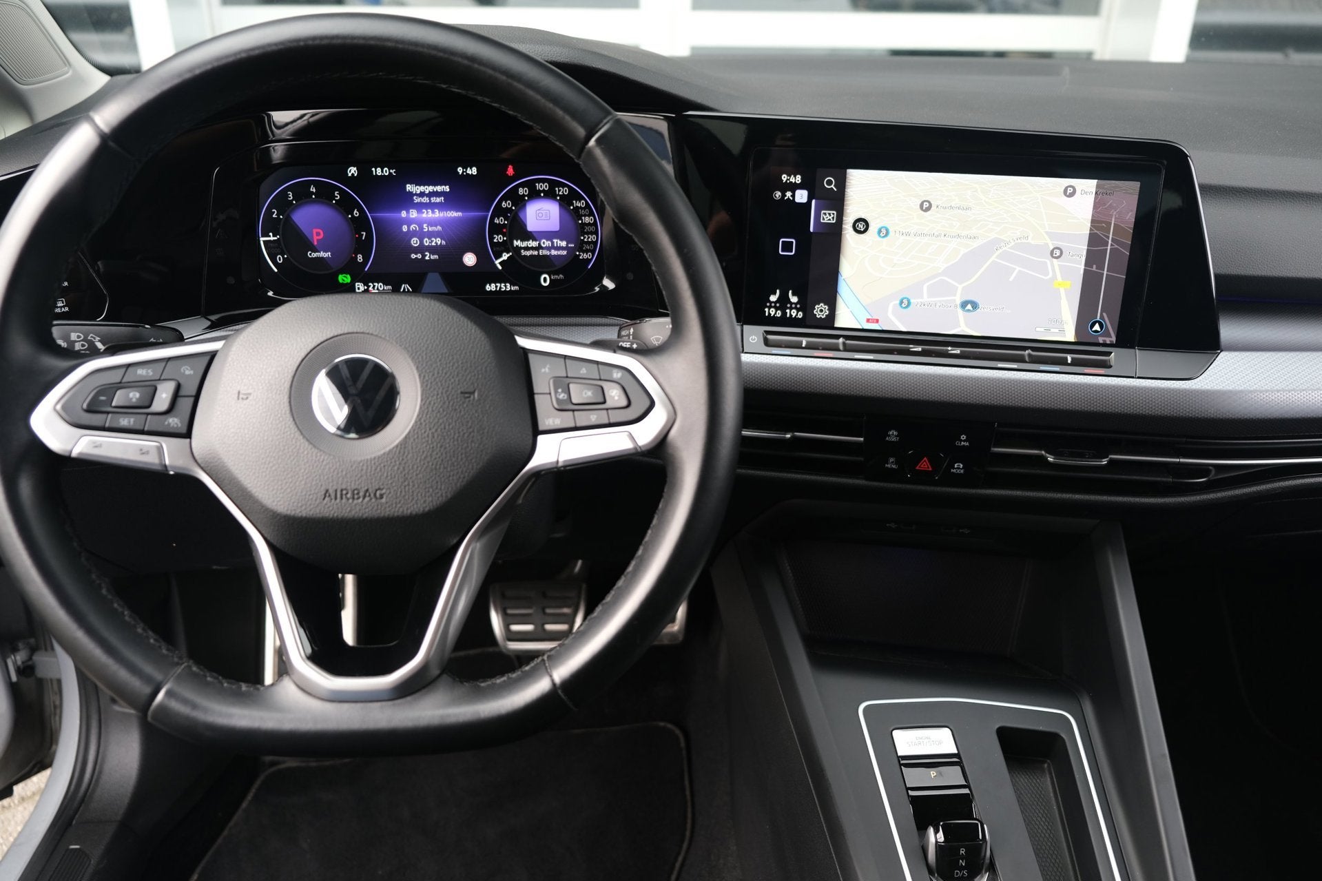 Volkswagen Golf 8 1.5 eTSI 130PK DSG Active Led Navi Cam ACC, 4 cilinders, Leder en Stof, Origineel Nederlands, Bedrijf