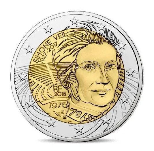 Frankrijk 2 Euro Simone Veil 2018, Ophalen of Verzenden, Frankrijk, 2 euro