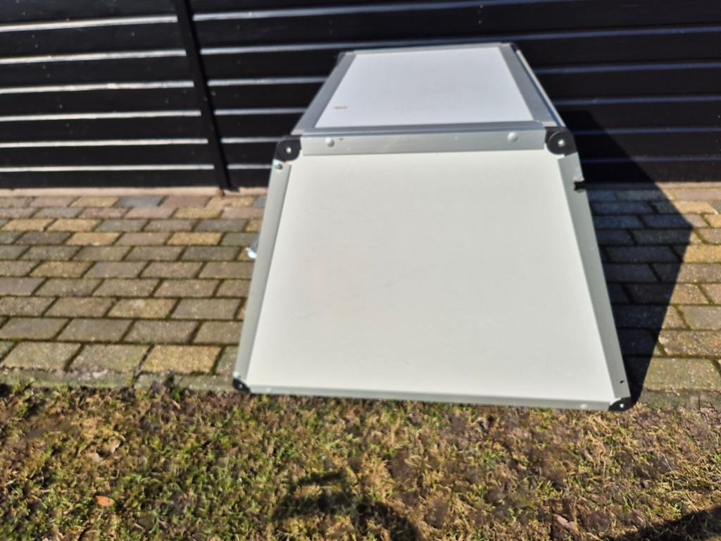 Kelderskooien autobenche aluminium met mat, Ophalen, Zo goed als nieuw