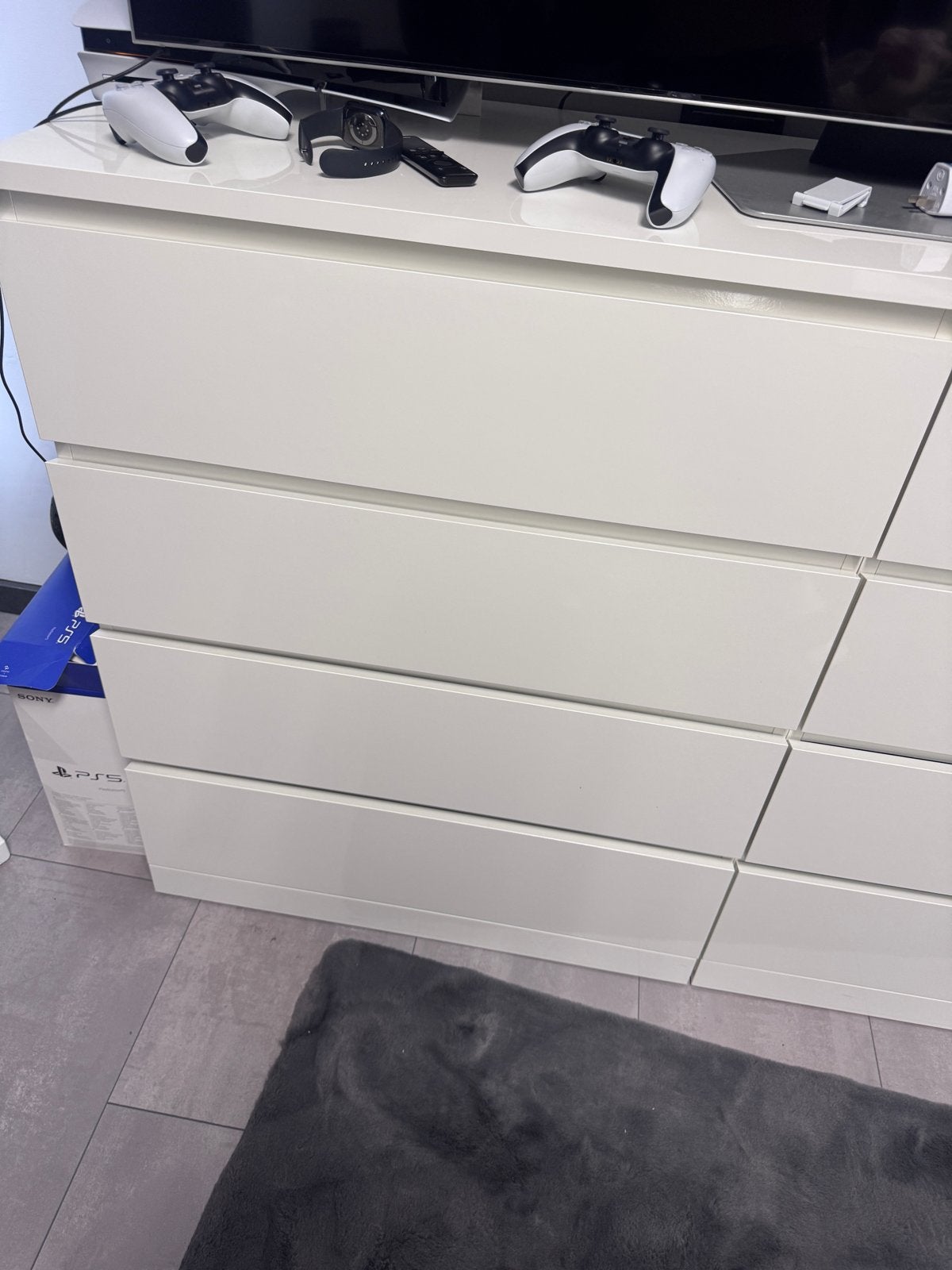 IKEA MALM Ladekast - hoogglans Wit, Zo goed als nieuw, Overige materialen, 100 tot 150 cm, Zo goed als nieuw, 3 of 4 laden