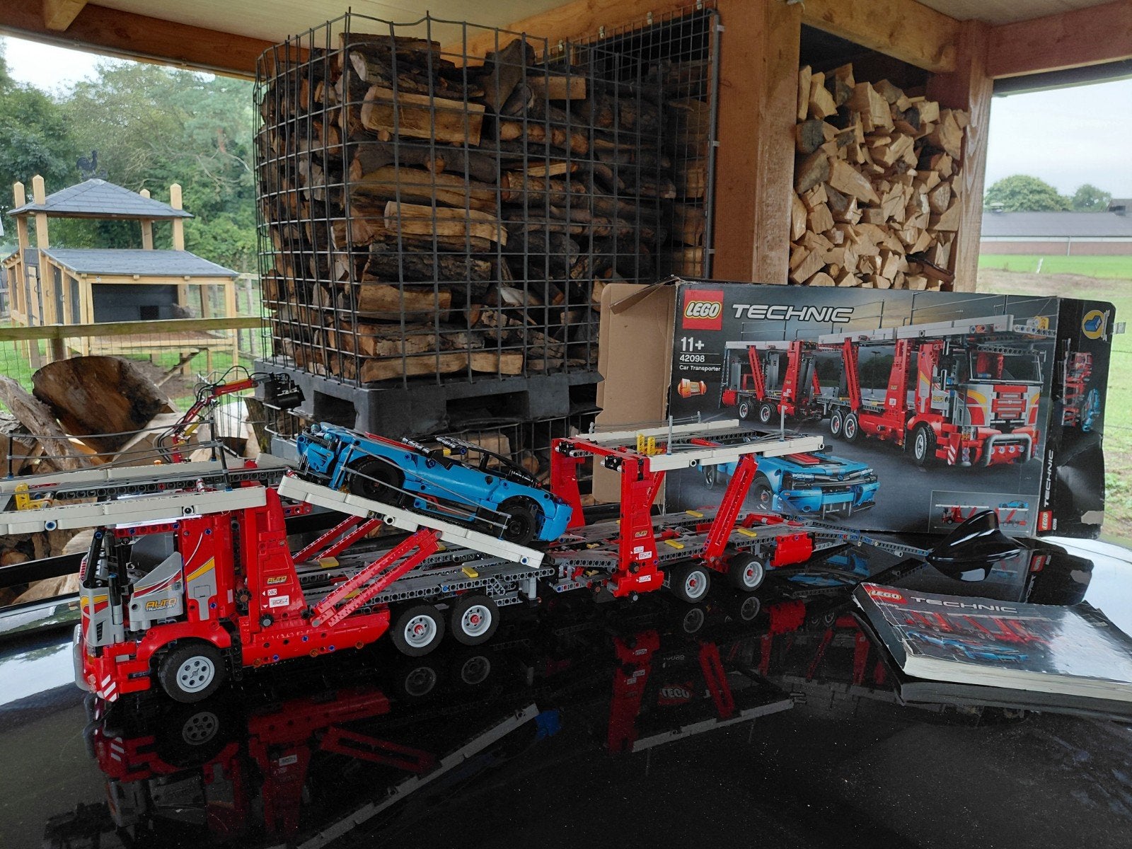 LEGO Technic 42098 Autotransporter met auto, Kinderen en Baby's, Speelgoed | Duplo en Lego, Ophalen, Zo goed als nieuw, Technic