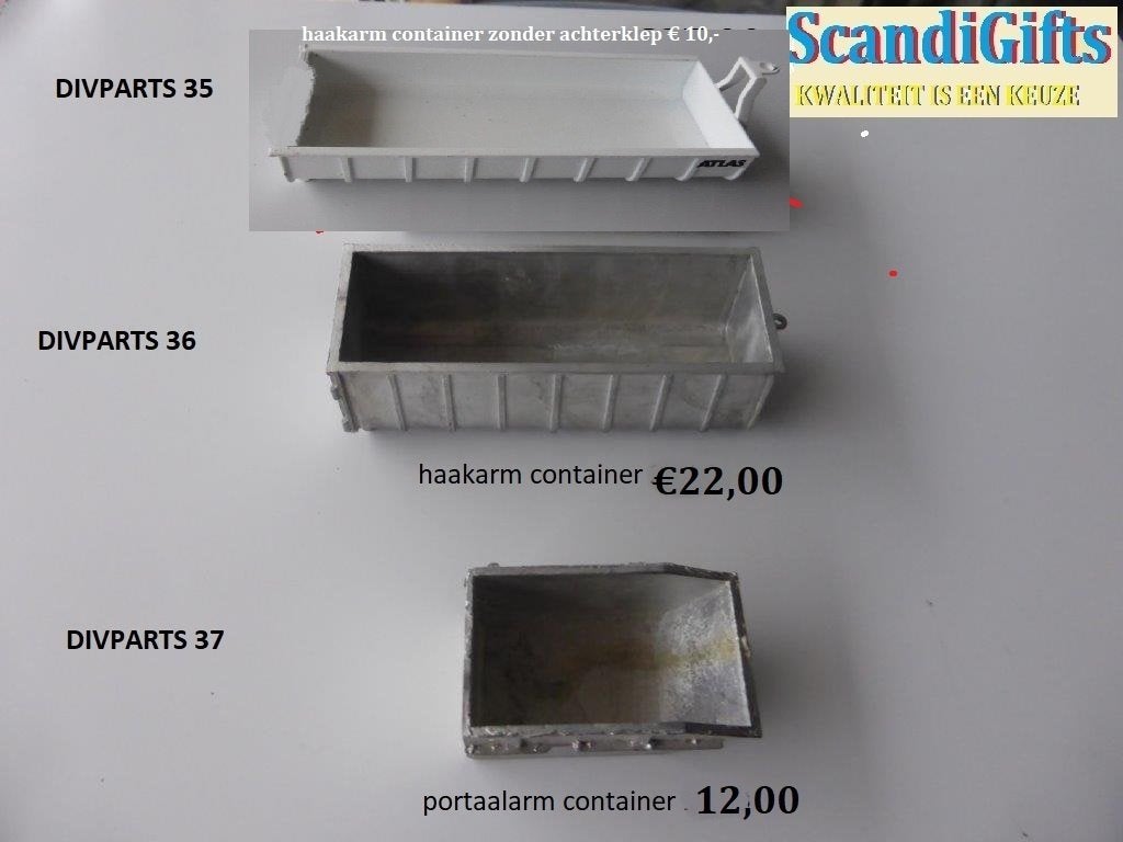 verschillende containers, Ophalen of Verzenden, Nieuw, Bus of Vrachtwagen