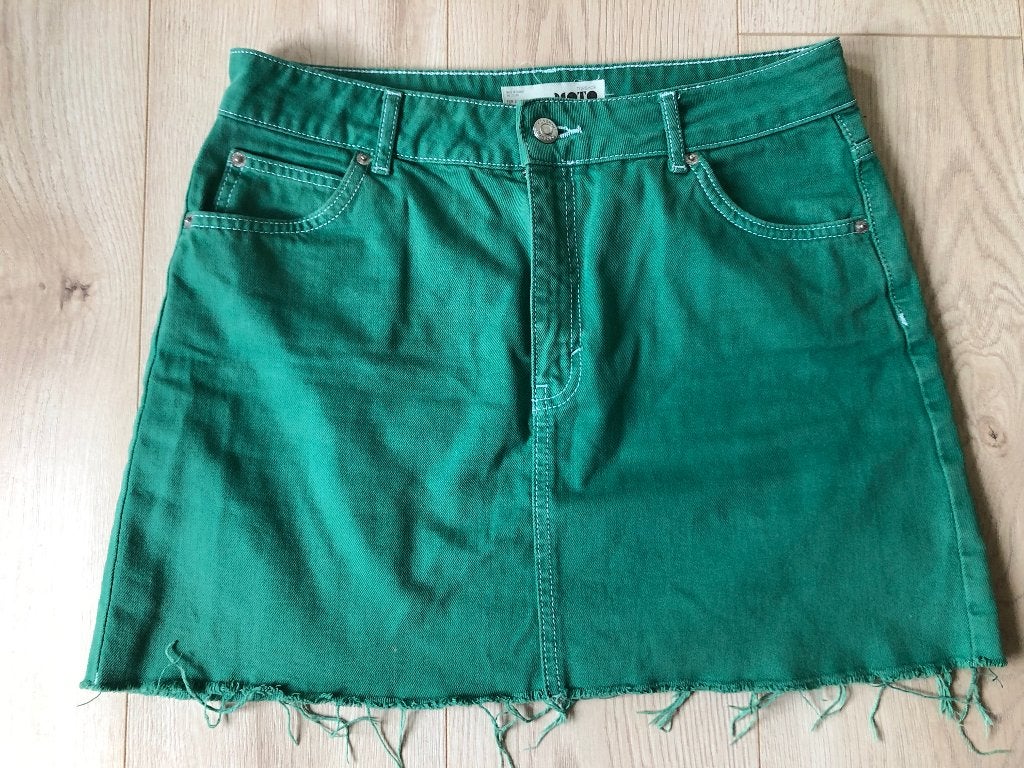 Leuk groen spijkerrokje Topshop Moto maat 40, Maat 38/40 (M), Topshop, Ophalen of Verzenden, Zo goed als nieuw