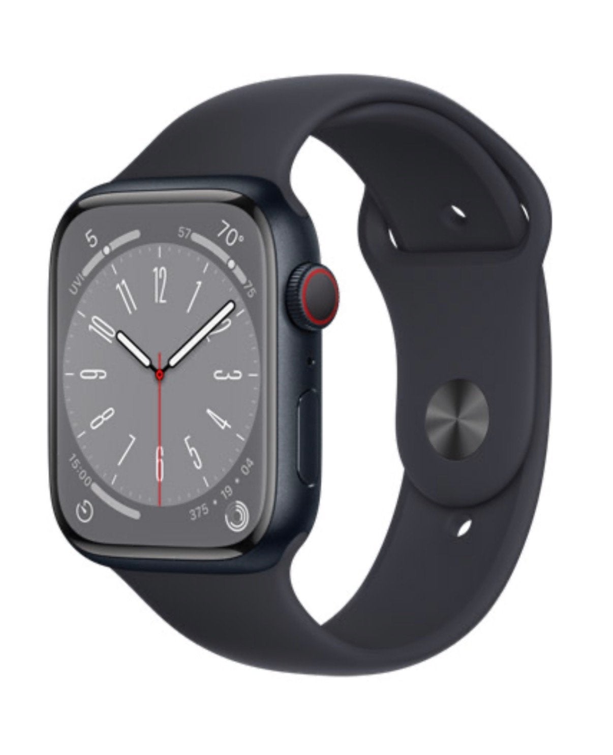 Apple Watch Series 8 Zwart, Ophalen, Zwart, IOS, Waterdicht