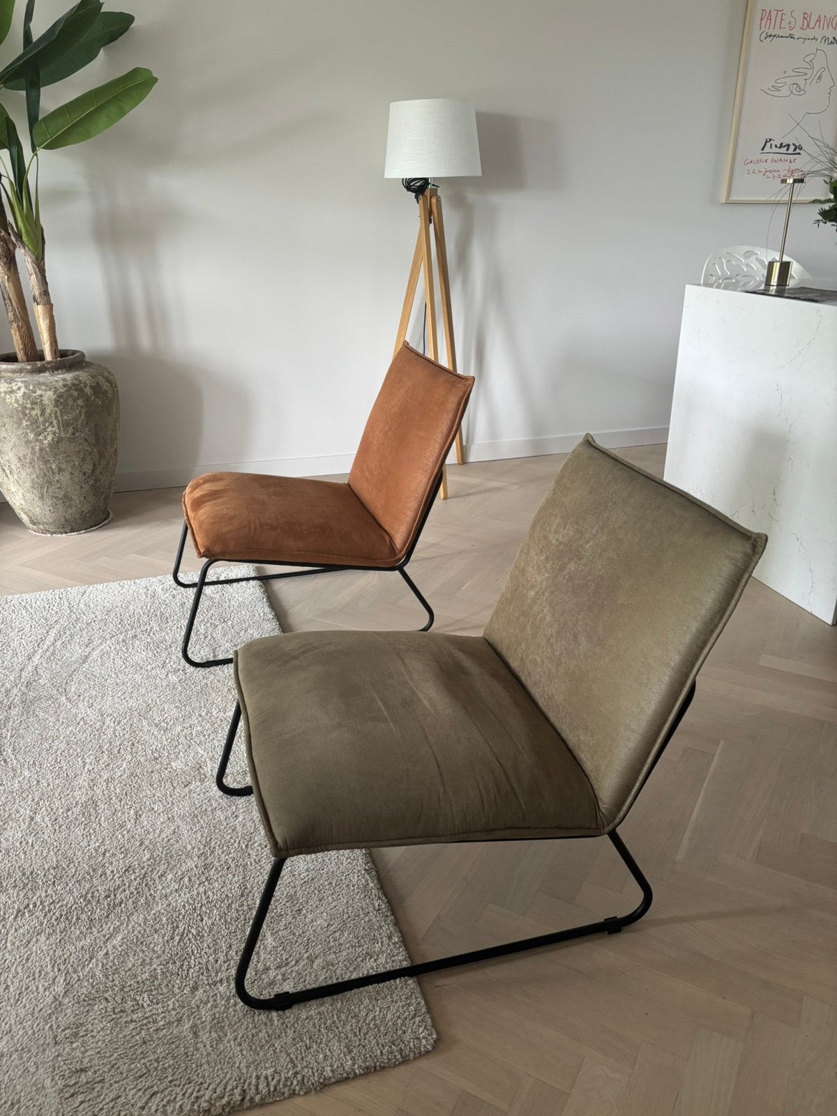Twee Fauteuil (s) modern, Huis en Inrichting, Stoelen, Ophalen, Zo goed als nieuw, Twee