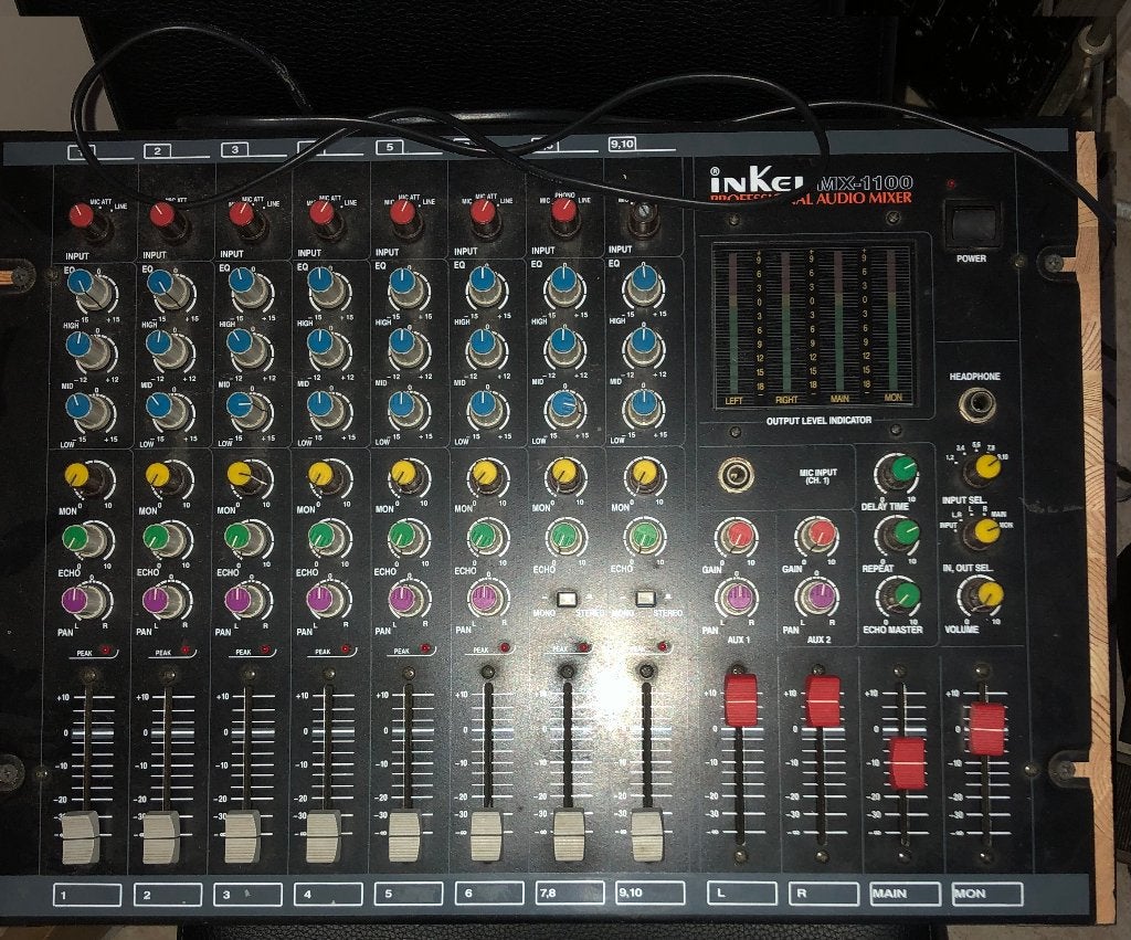 8 kanaals mengtafel inKel mx-1100, Muziek en Instrumenten, Mengpanelen, Ophalen, Gebruikt, 5 tot 10 kanalen, Microfooningang