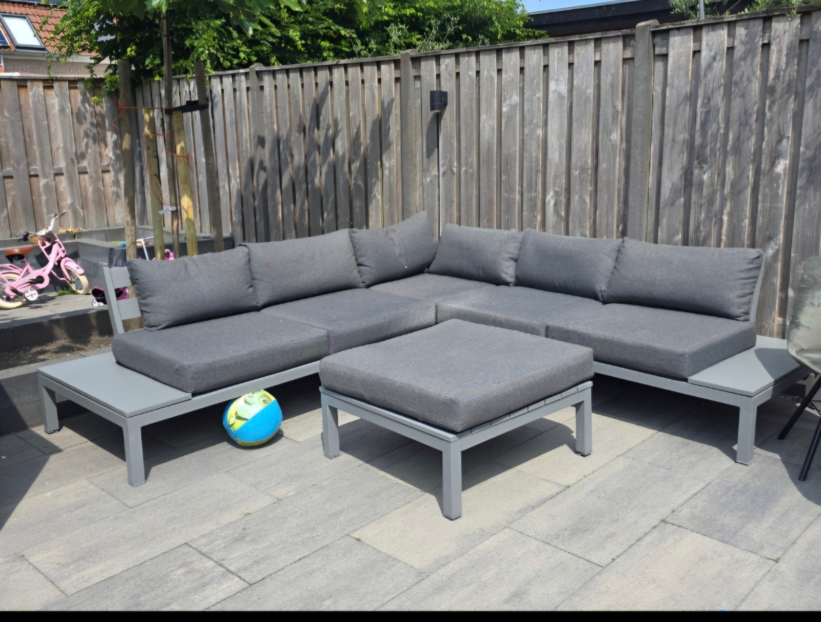Aluminium tuinset Garden Impressions, Ophalen, Gebruikt, Aluminium, 5 zitplaatsen