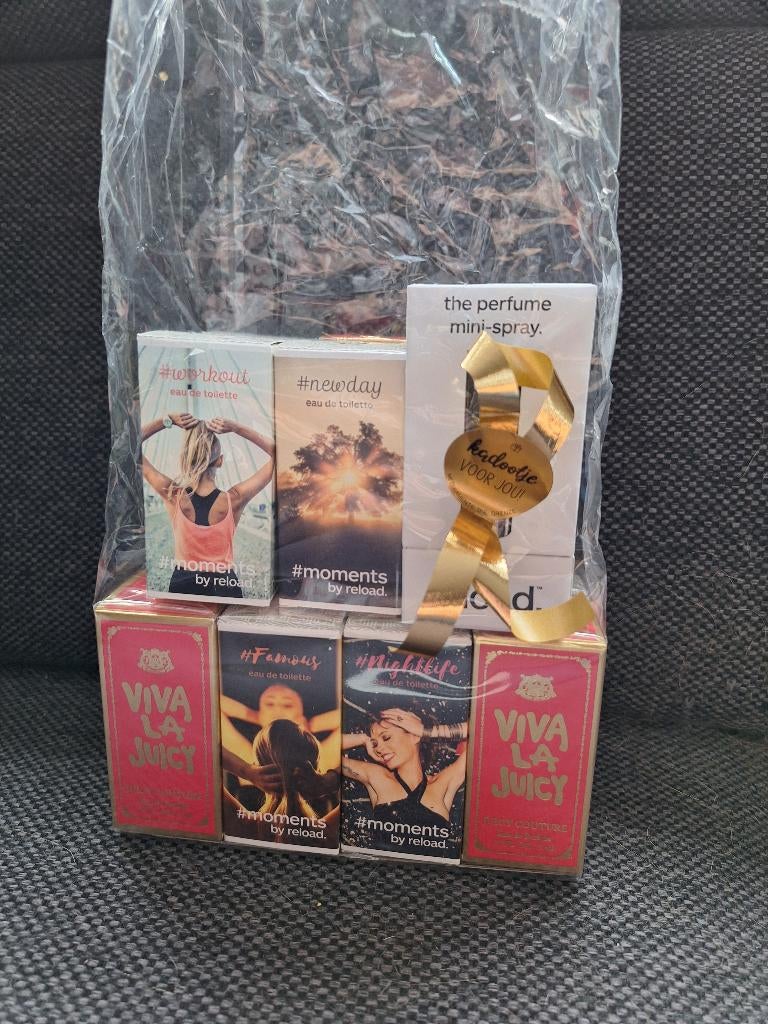 Parfum verstuiver met flesjes parfum, Ophalen of Verzenden, Nieuw