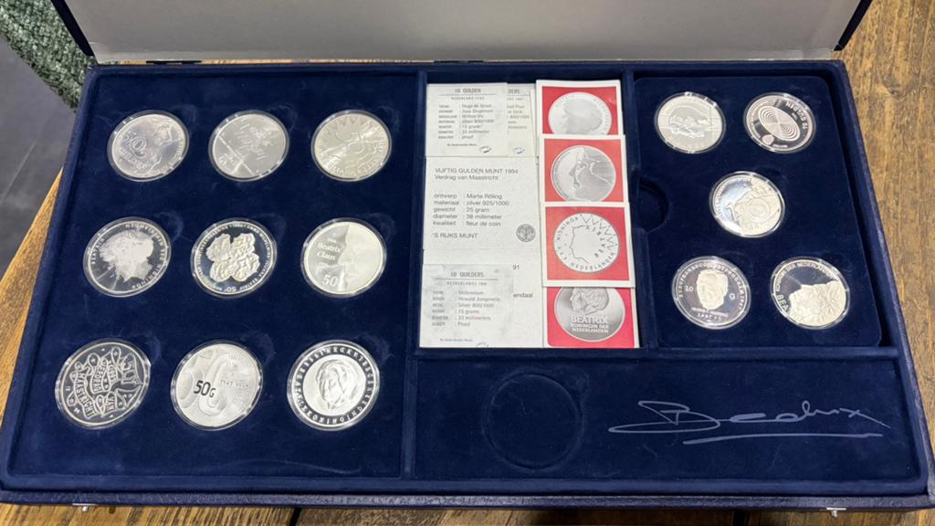 Zilveren munten beatrix collectie, Postzegels en Munten, Ophalen of Verzenden, Koningin Beatrix