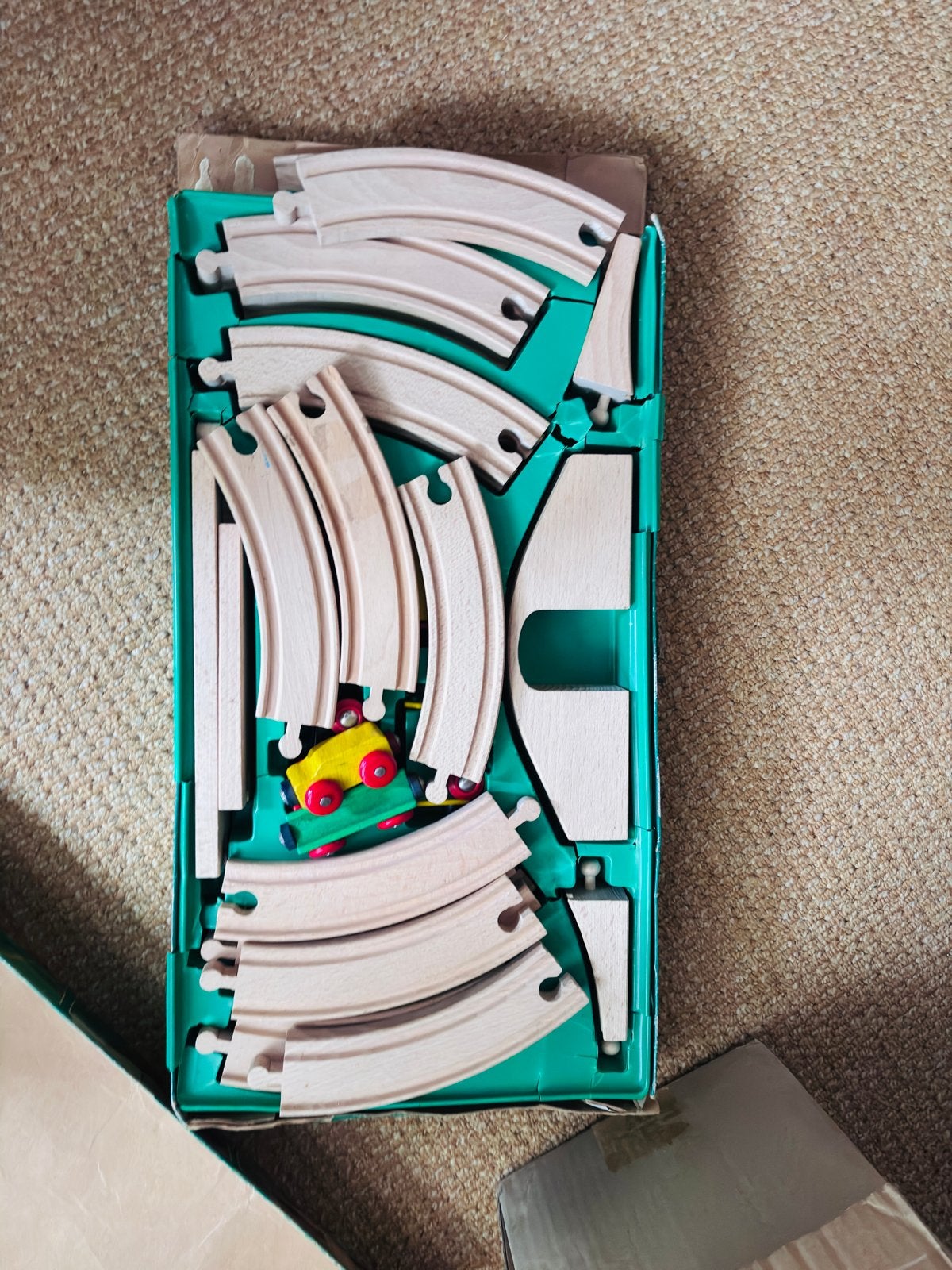 Brio Houten Trein Set met Rails en Locomotief, Kinderen en Baby's, Speelgoed | Overig, Ophalen of Verzenden, Gebruikt, Jongen of Meisje