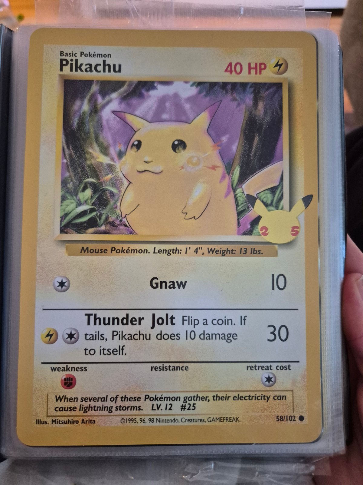 Oversized Pikachu Celebrations 58/102 Pokémon Kaart, Ophalen of Verzenden, Nieuw, Losse kaart