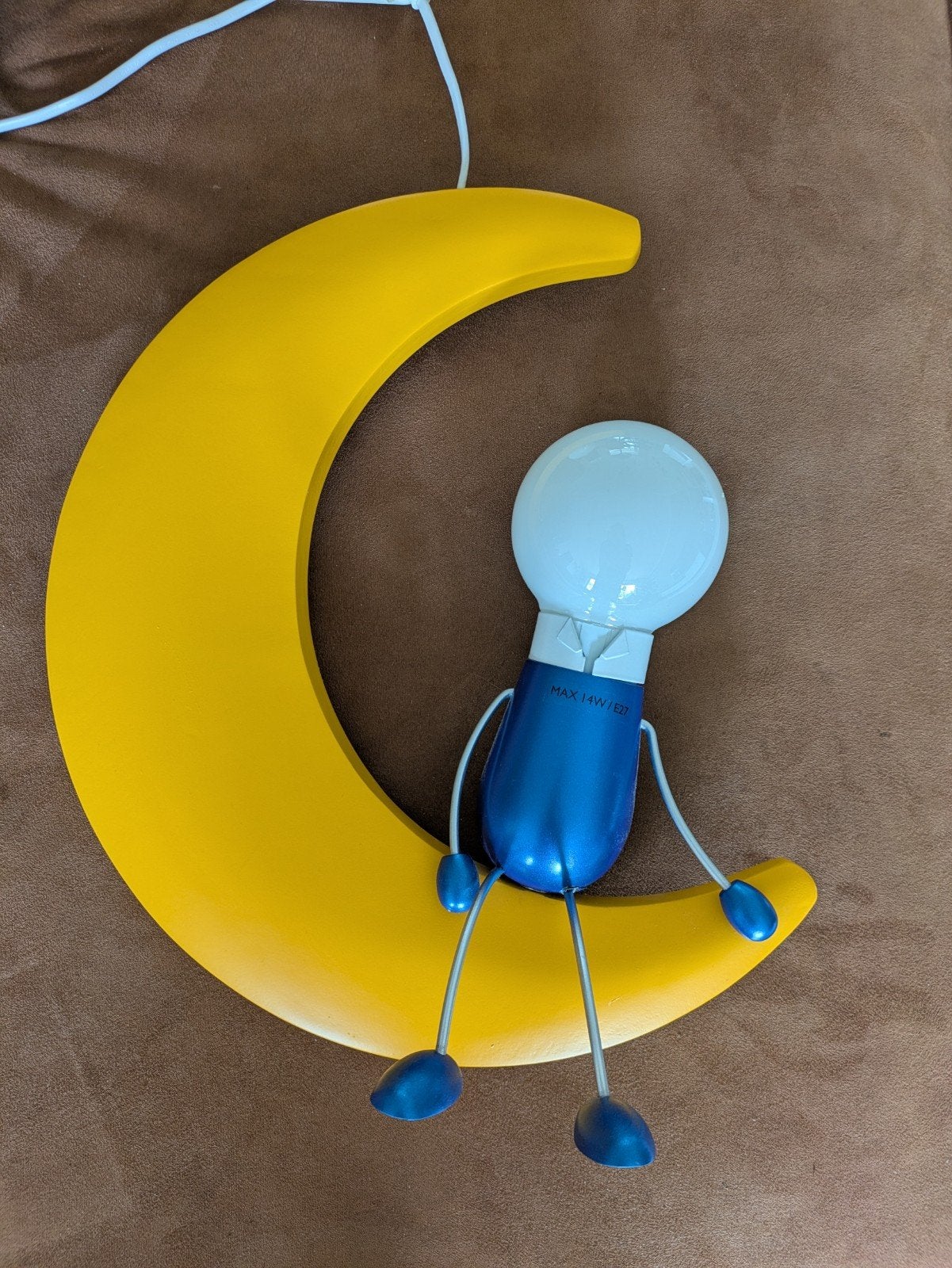 Hangende kinderlamp mannetje op de maan, Huis en Inrichting, Kindvriendelijk, Speels, Gebruikt, Ophalen of Verzenden, Minder dan 100 cm