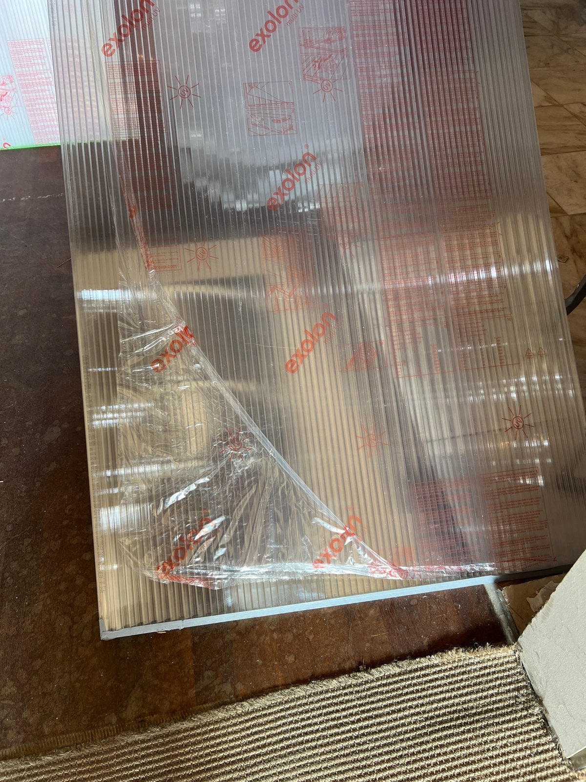 Nieuwe heldere polycarbonaat plaat 350 x 98 cm – 16 mm dik, Doe-het-zelf en Verbouw, Platen en Panelen, Ophalen, Overige materialen