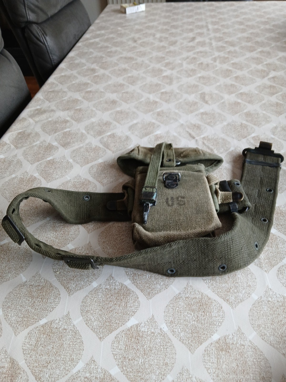 Militair tasje US met riem, Ophalen of Verzenden, Landmacht, Amerika, Kleding of Schoenen