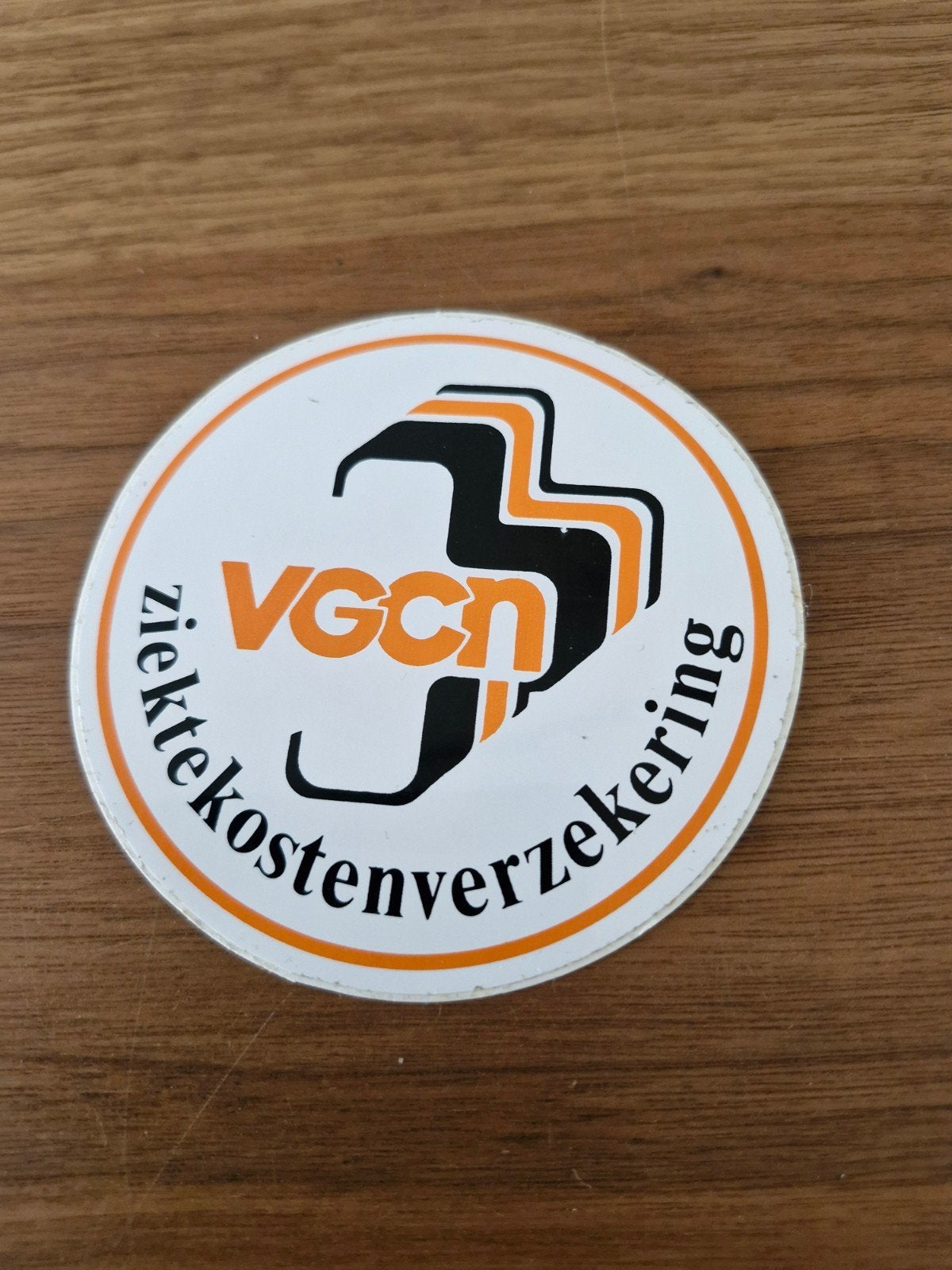 11200 Vintage VGCN Ziektekostenverzekering Sticker, Ophalen of Verzenden, Gebruikt, Bedrijf of Vereniging