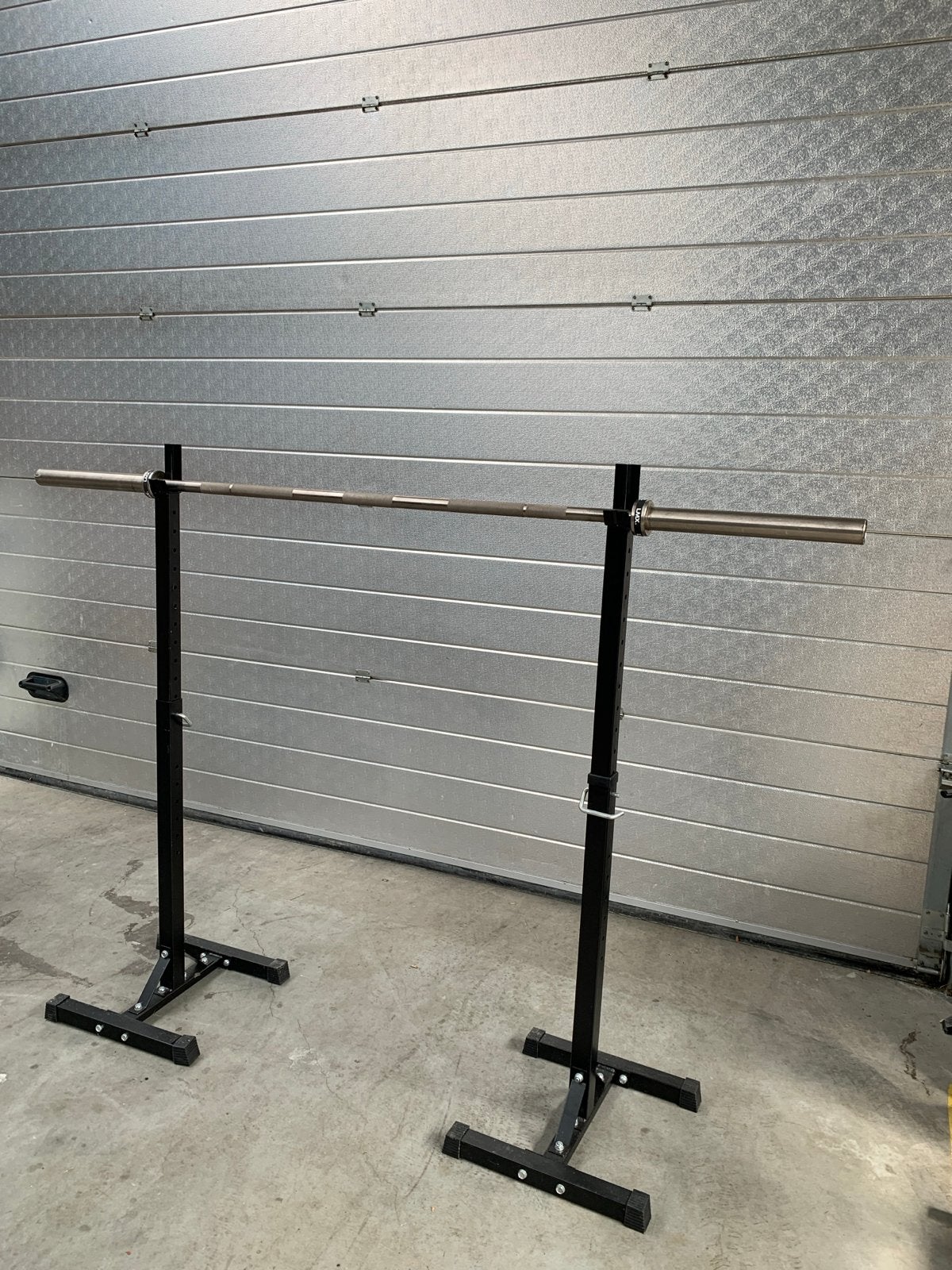 Verstelbare halterreksteunen voor bankdrukken en squats, Sport en Fitness, Ophalen, Gebruikt, Benen, Overige typen