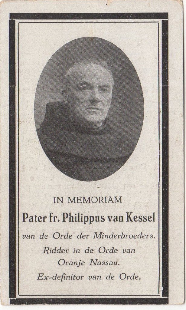 frater Henricus A. van Kessel 1863 Kerkdriel + 1929 Delft, Verzenden