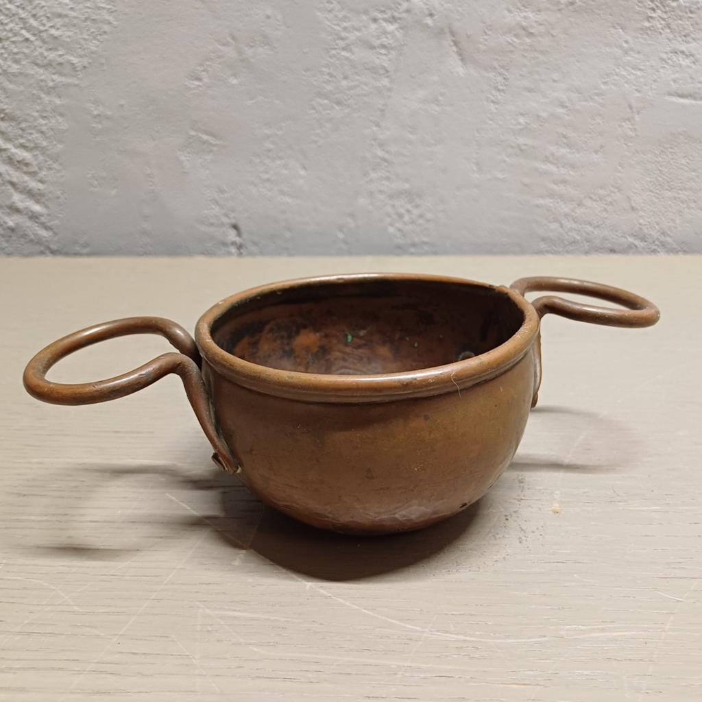 KLEIN KOPER POTJE MET HANDVATTEN, Ophalen of Verzenden, Koper