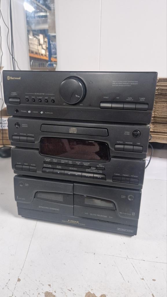 Sherwood P-333AR Stereo Set met CD, Cassette & Tuner, Overige merken, Gebruikt, Tuner of Radio, Losse componenten