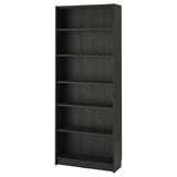 IKEA BILLY Boekenkast Zwartbruin - 202x80x28 cm, Ophalen, Met plank(en), 200 cm of meer, Modern, Scandinavisch, Functioneel