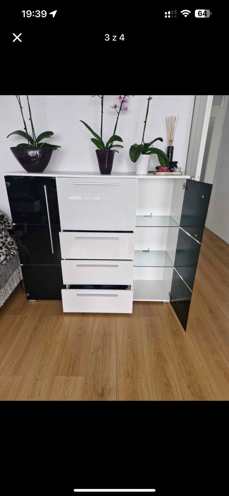 Moderne dressoir / ladekast zwart wit – veel opbergruimte, Huis en Inrichting, Ophalen, Onbekend, Zo goed als nieuw, Onbekend