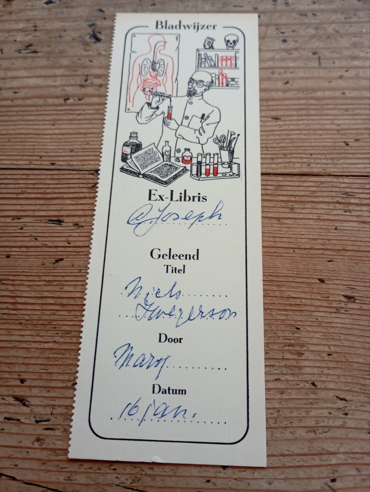 Vintage Bladwijzer Ex Libris 1960+, Verzamelen, Ophalen of Verzenden